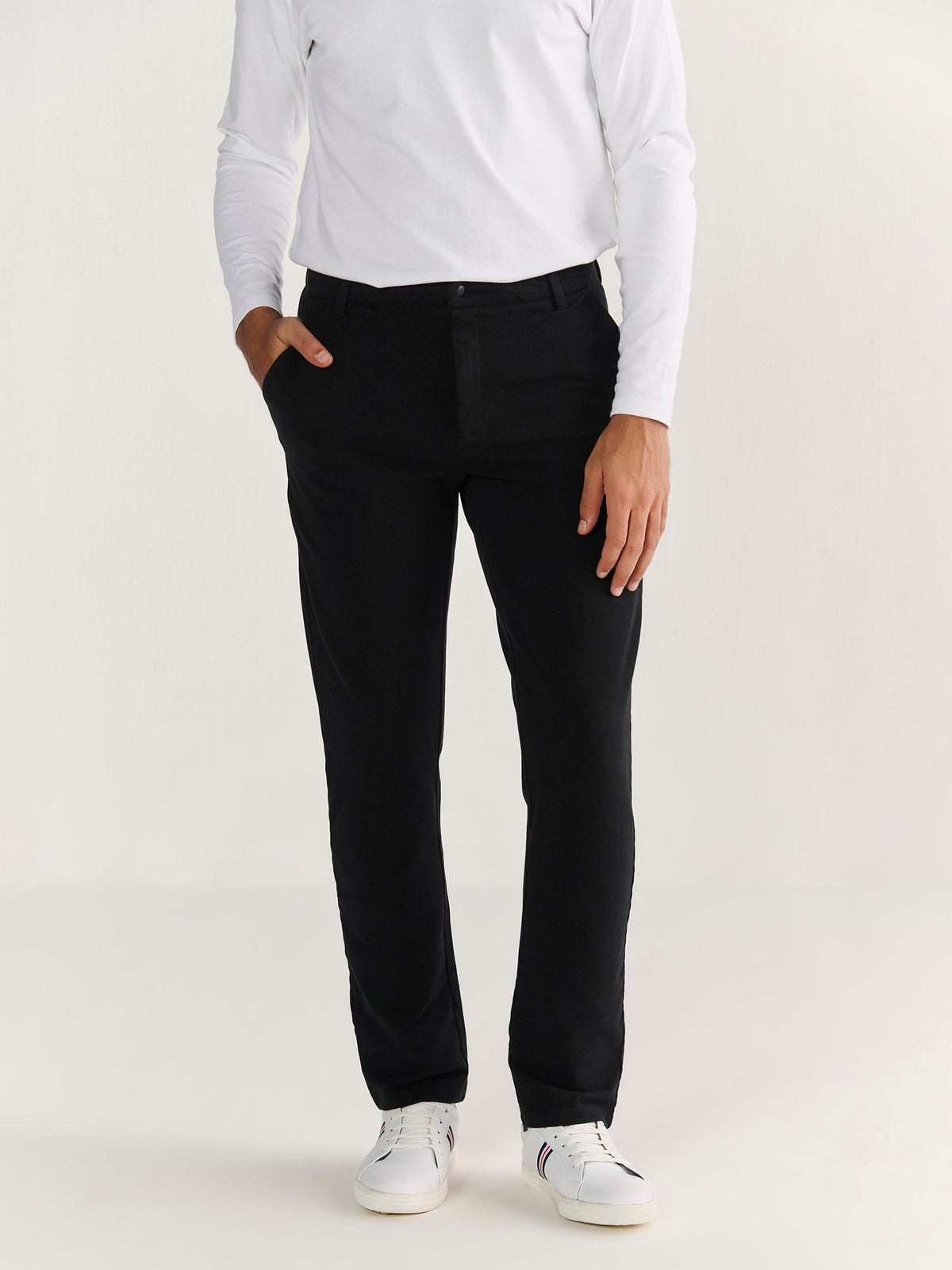 All Day Pants in Black, worn by a model