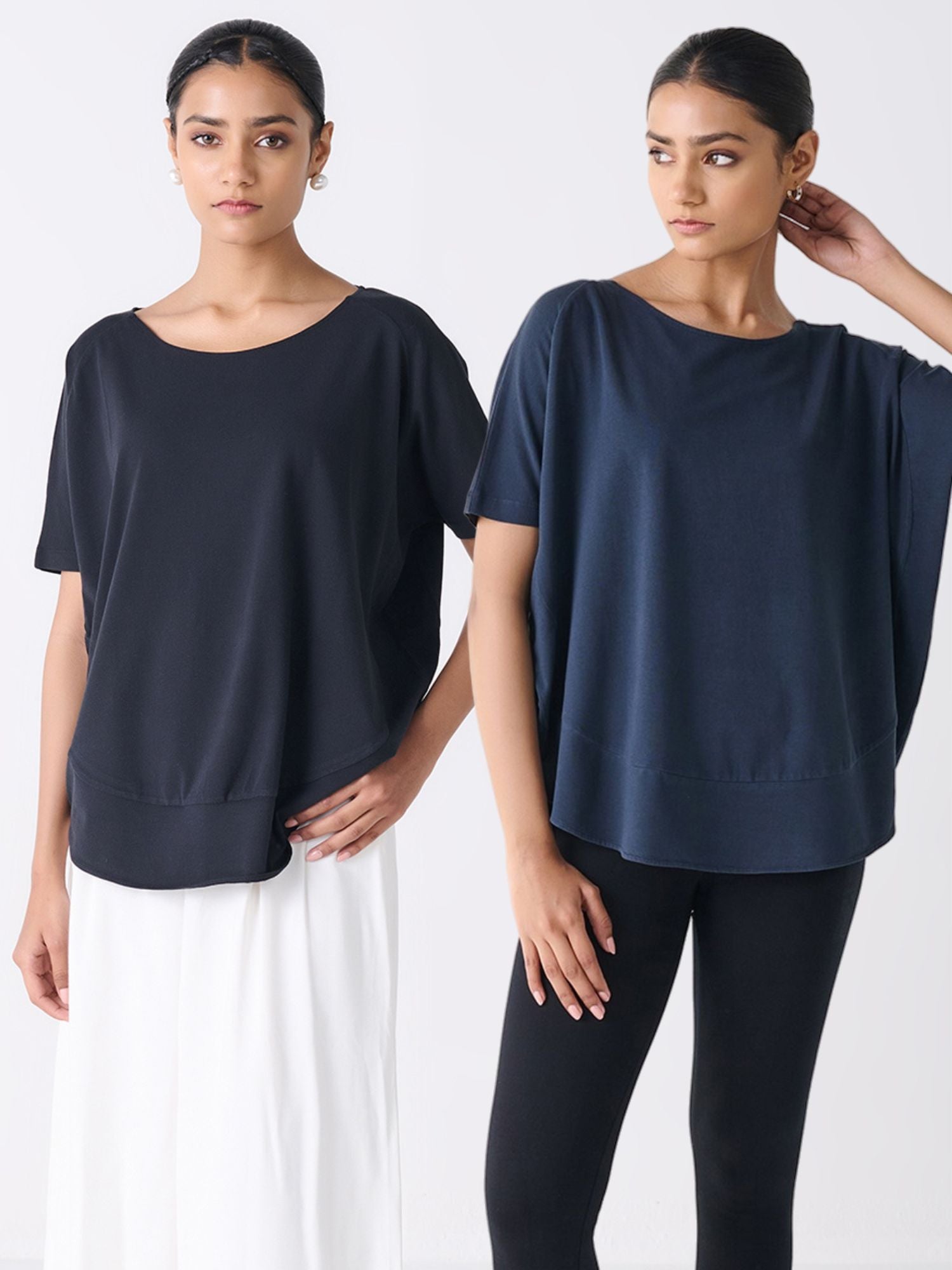 2x Flowy Fit Top Bundle (Woman) - Black + Colour