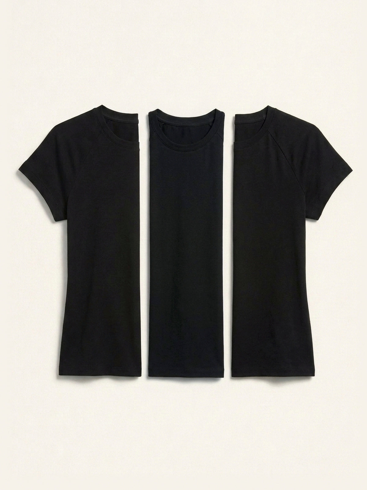 3x Fitted Tee Bundle (Woman) - Black + 2 Colours