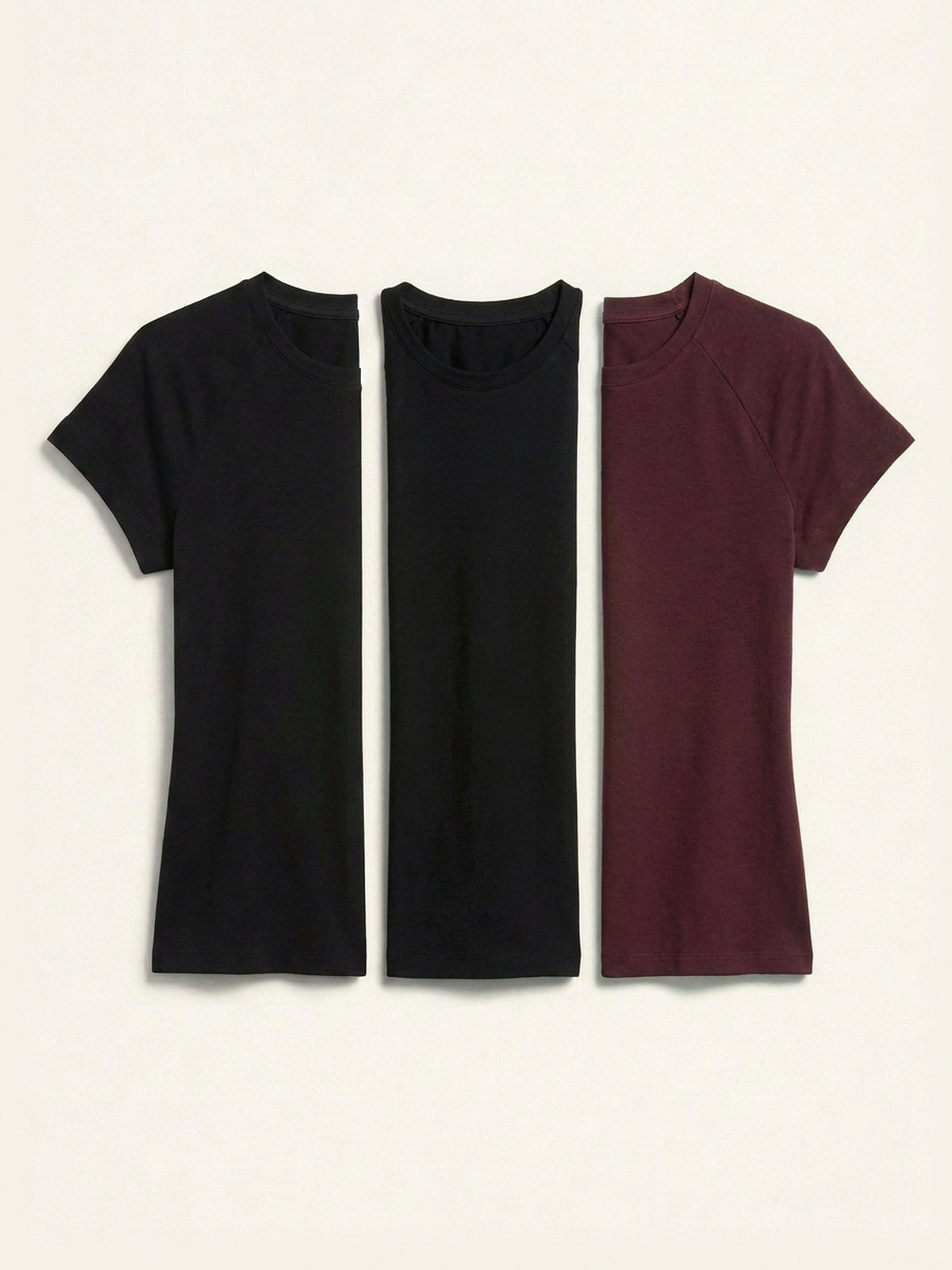 3x Fitted Tee Bundle (Woman) - Black + 2 Colours