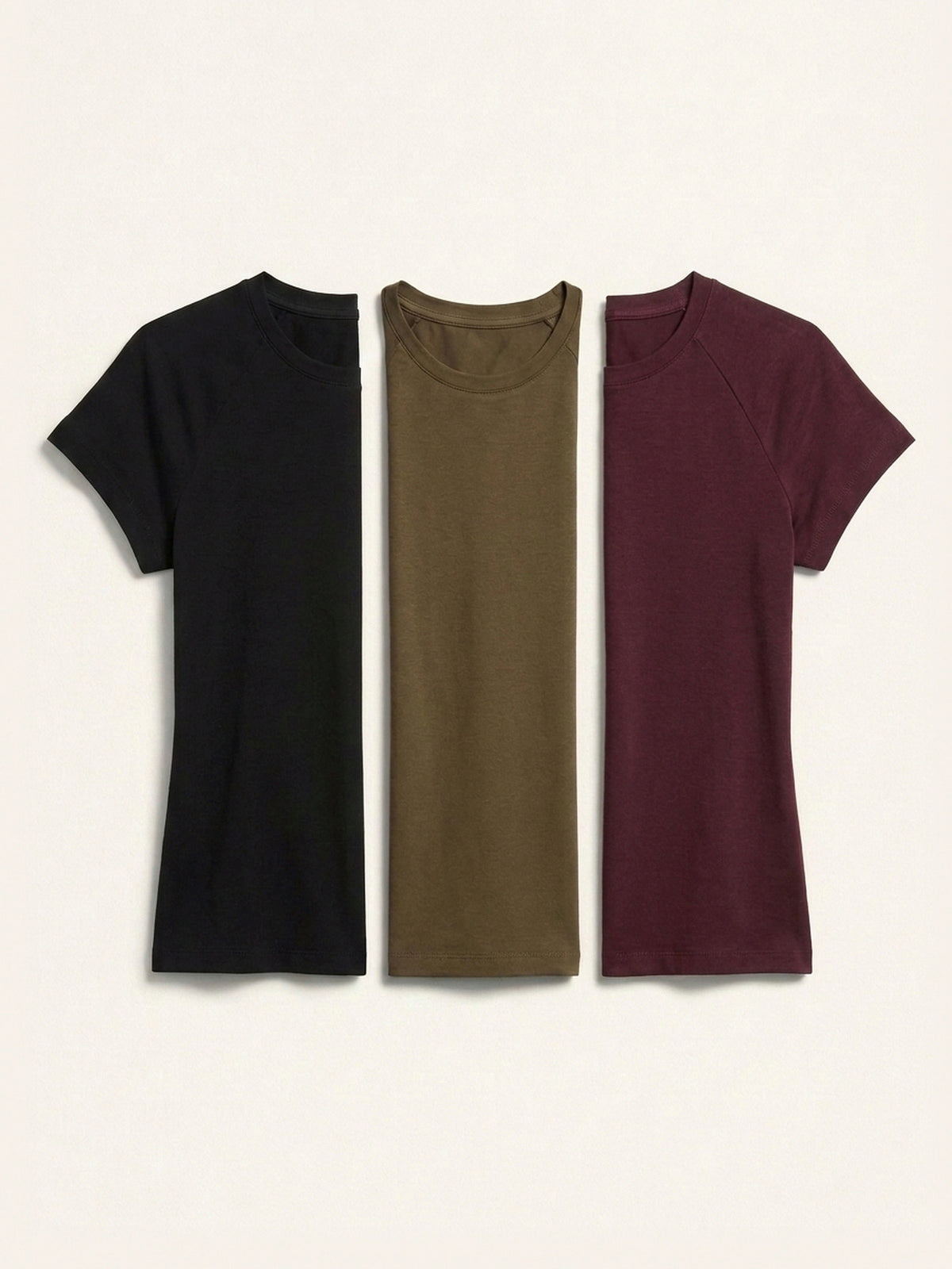 3x Fitted Tee Bundle (Woman) - Black + 2 Colours