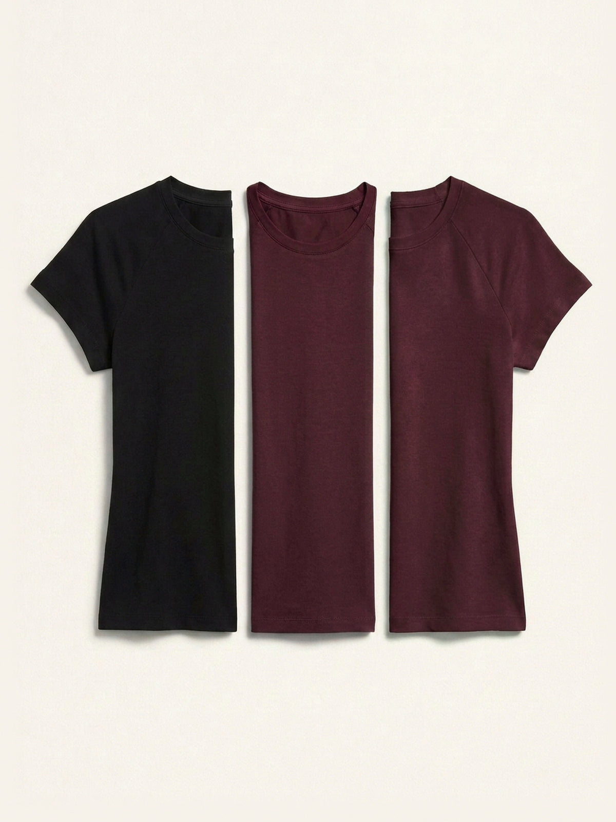 3x Fitted Tee Bundle (Woman) - Black + 2 Colours