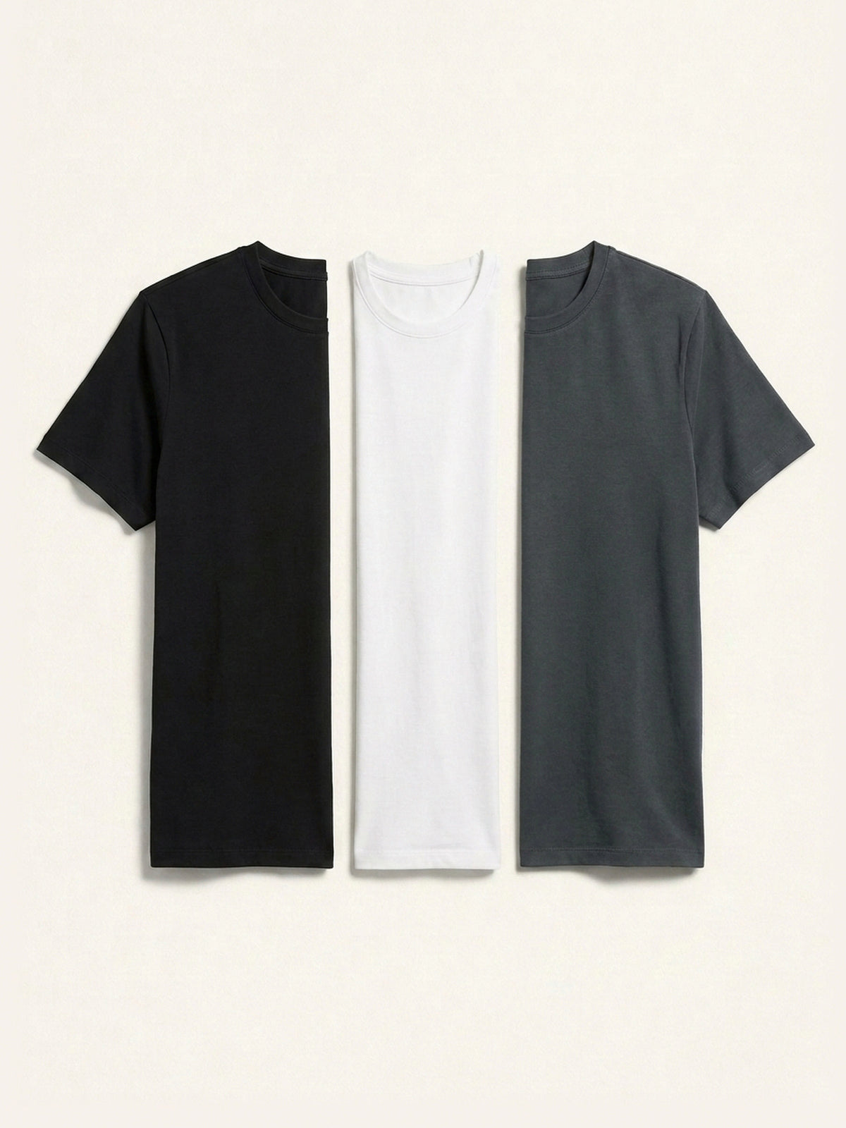 3x Short Sleeve Tee Bundle (Man) - Black + White + Colour