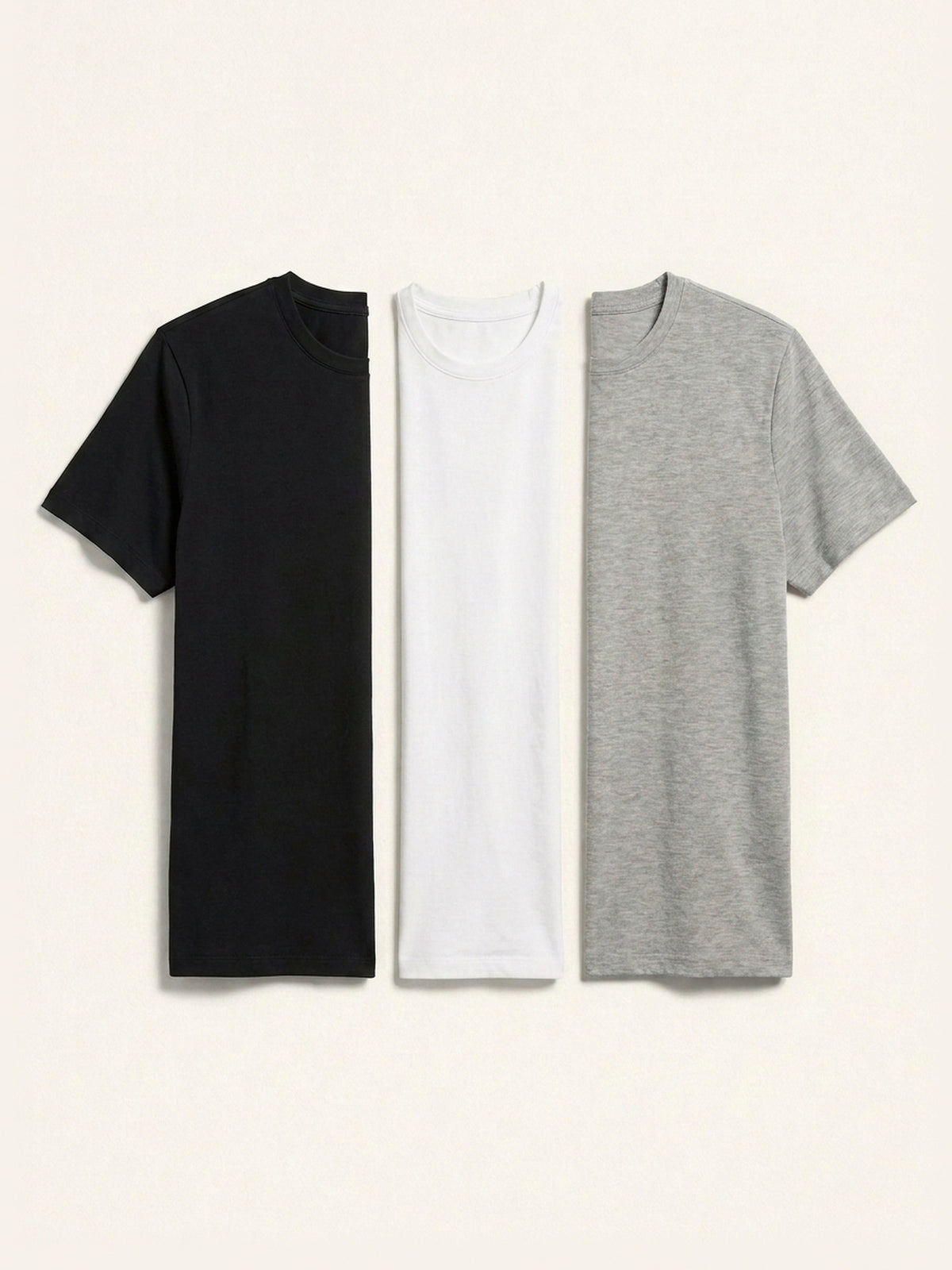 3x Short Sleeve Tee Bundle (Man) - Black + White + Colour