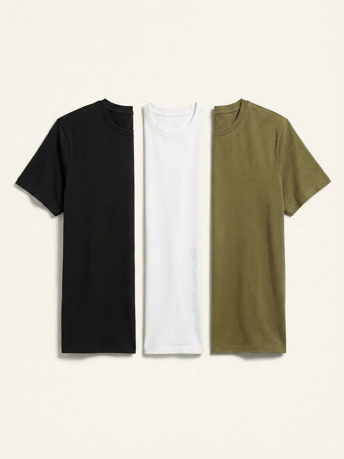 3x Short Sleeve Tee Bundle (Man) - Black + White + Colour