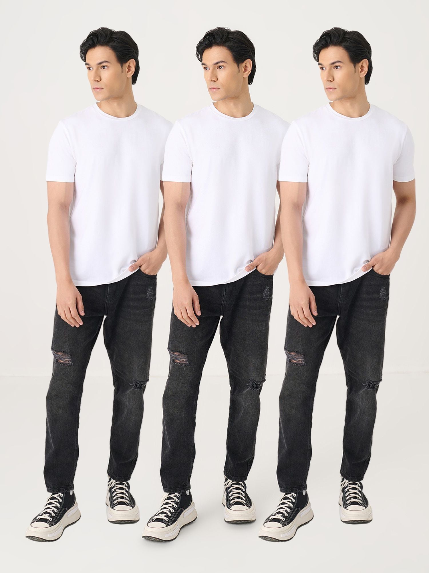 3x Short Sleeve Tee Bundle (Man) - White