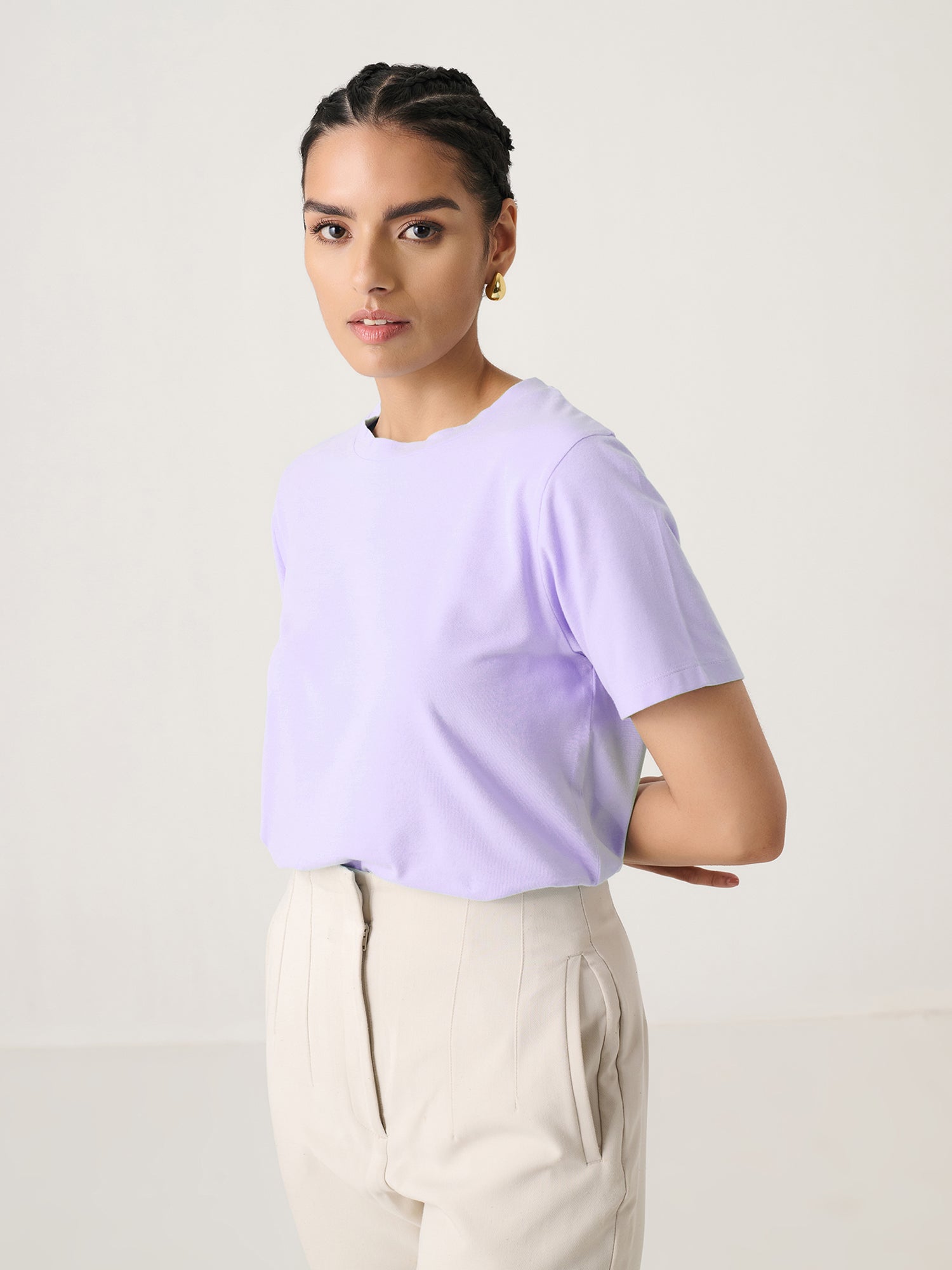 Lilac Cropped Tee main image 1
