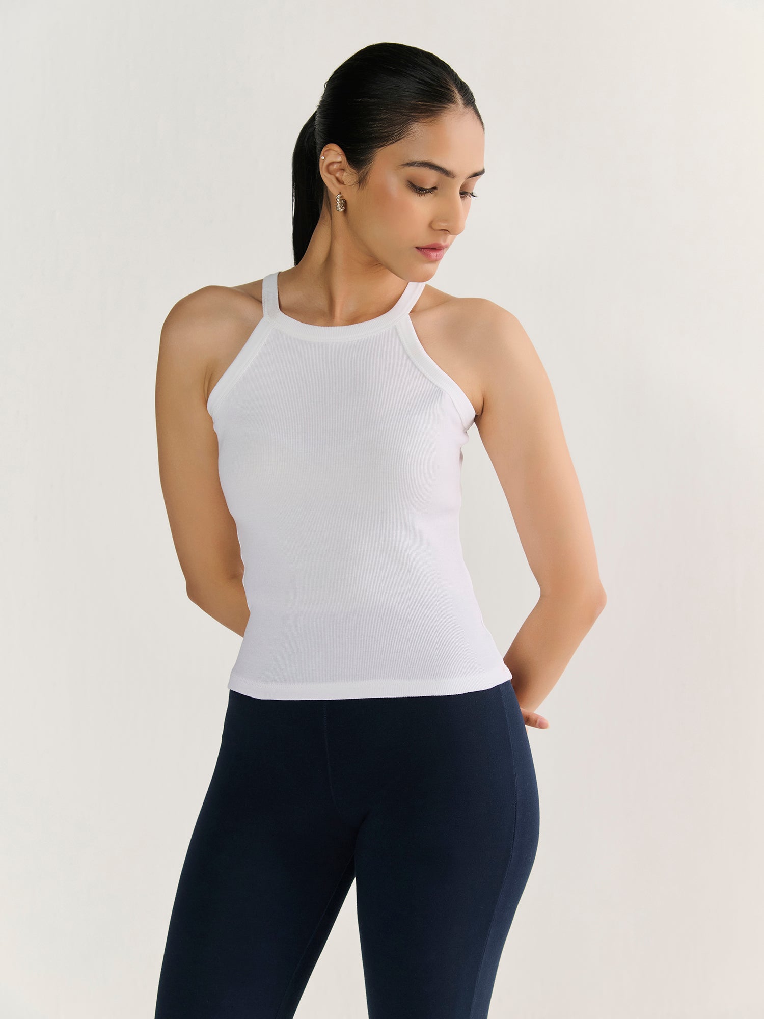 Rib Halter Neck Tank