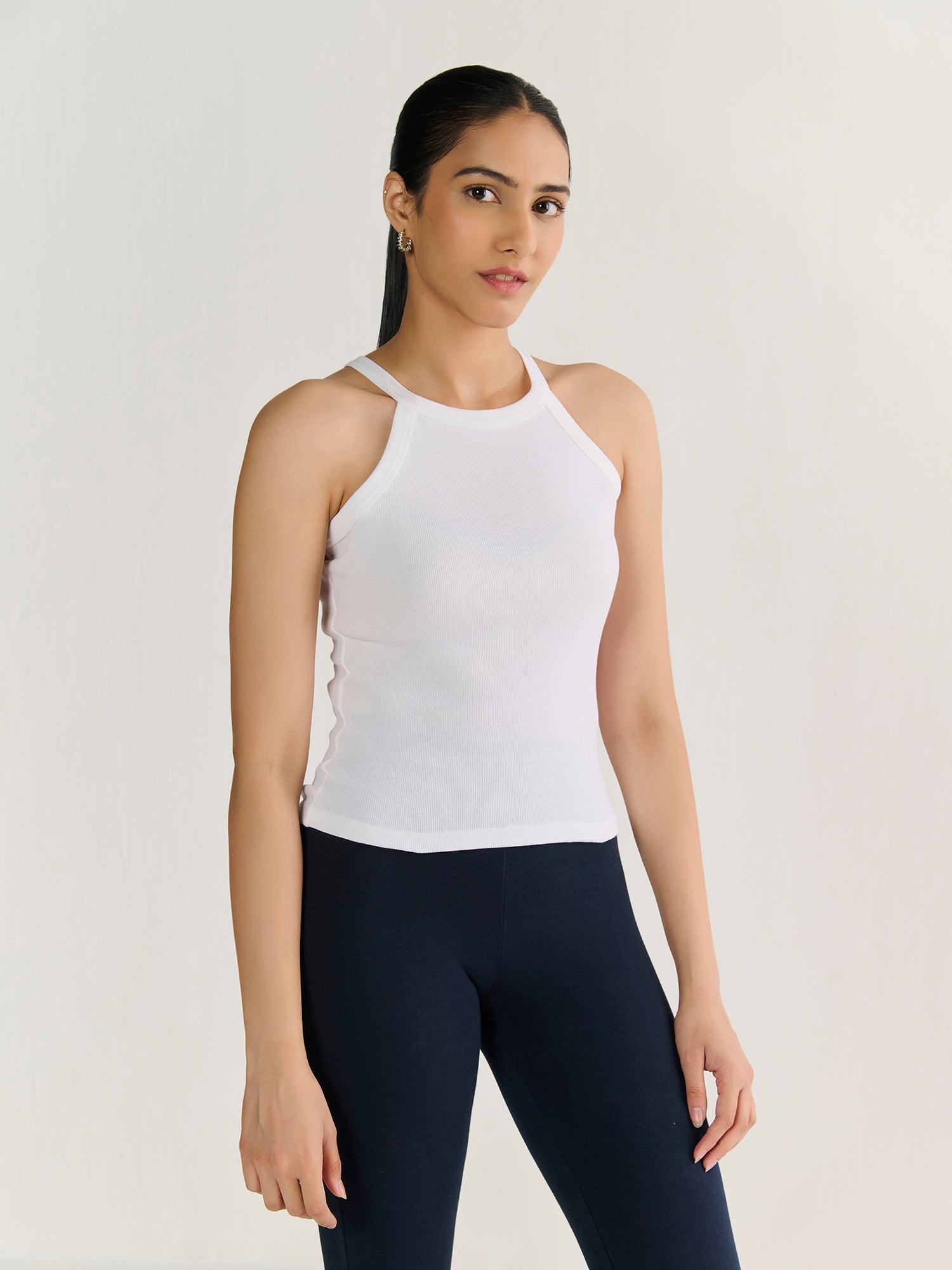 Rib Halter Neck Tank