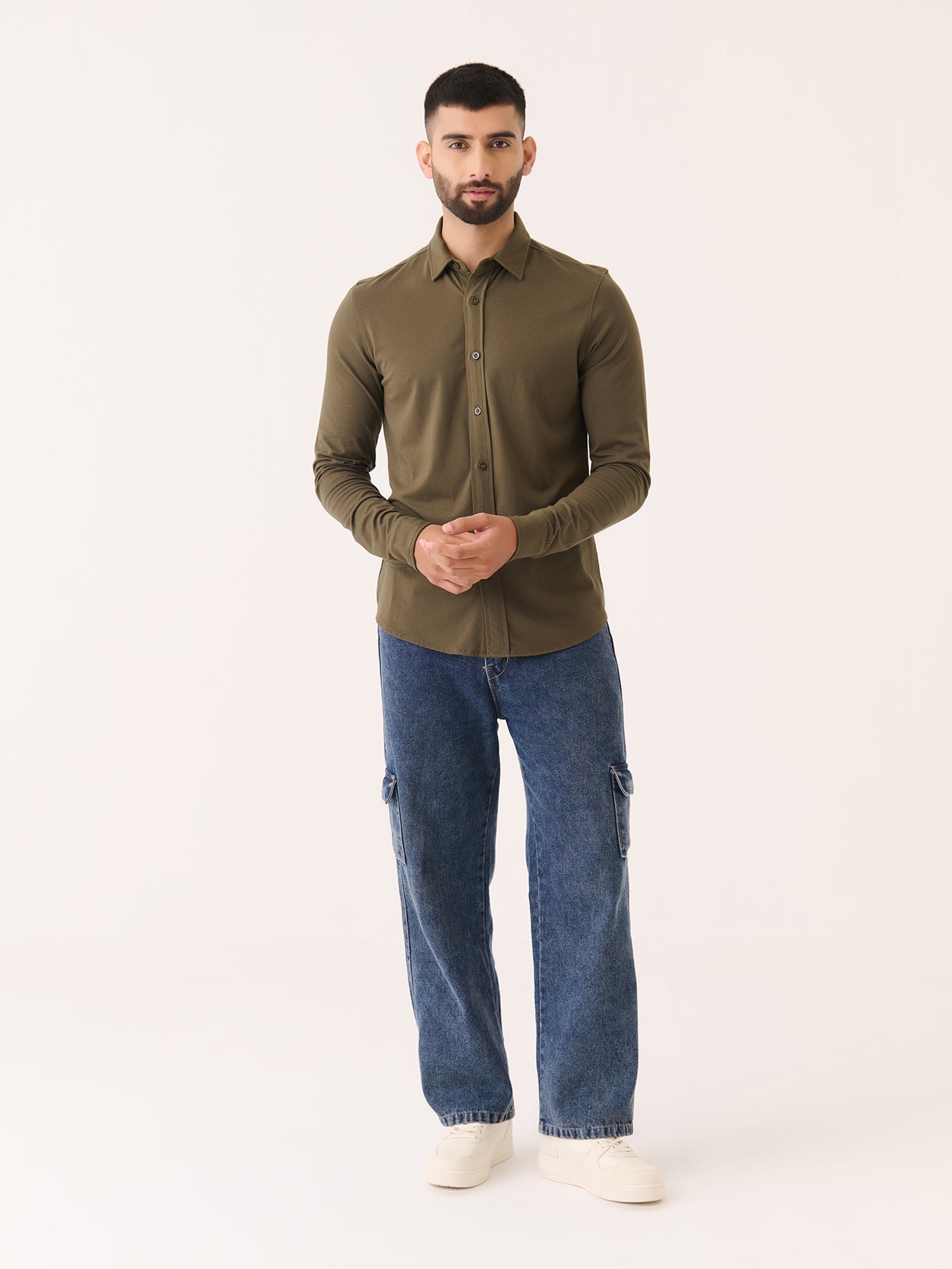 Long Sleeve Button Down - Slim Fit Stretch