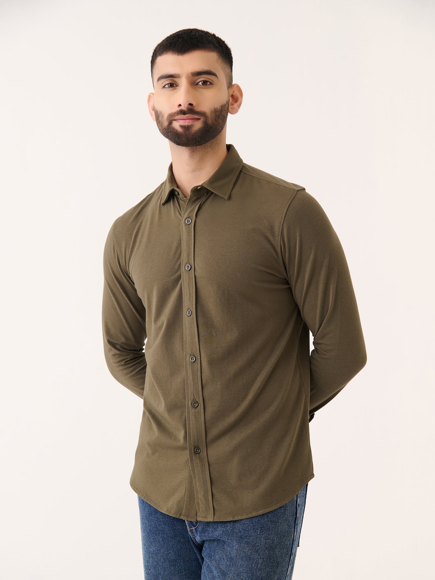 Long Sleeve Button Down - Slim Fit Stretch