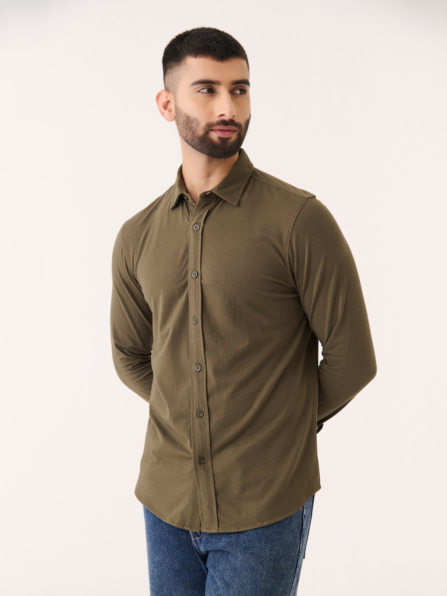 Long Sleeve Button Down - Slim Fit Stretch