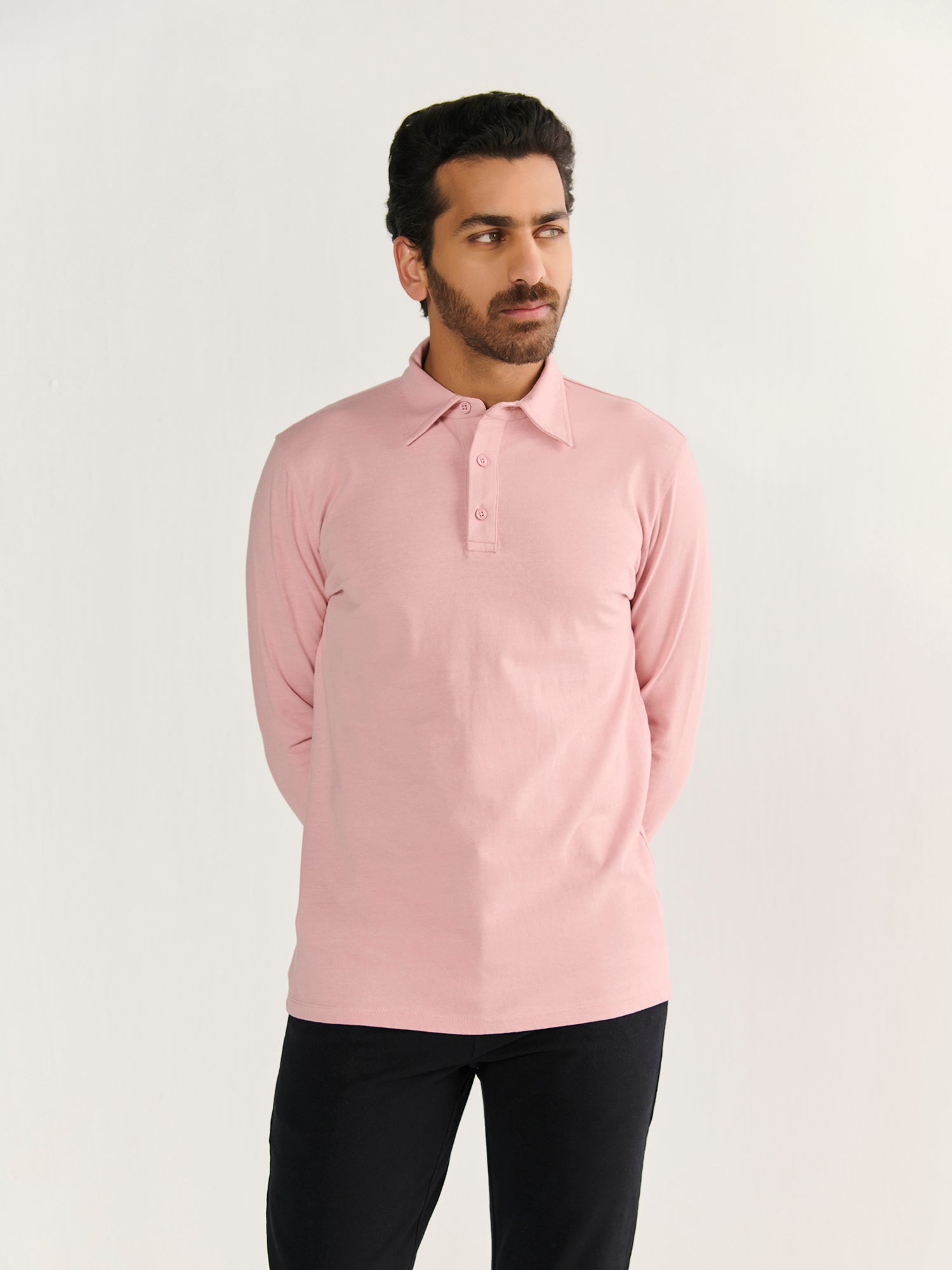 Heavy Long Sleeve Polo - Main Image