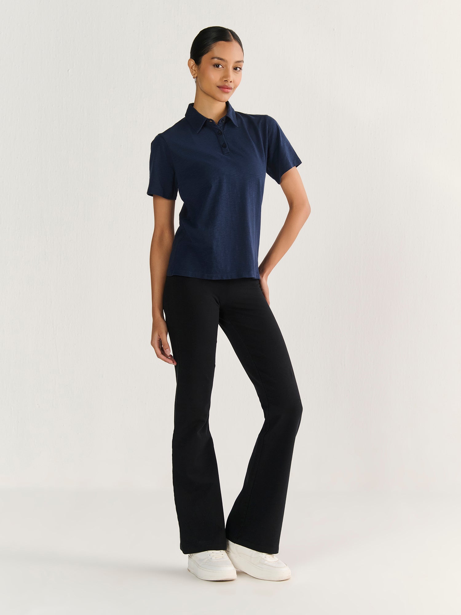 Textured Slub Short Sleeve Polo