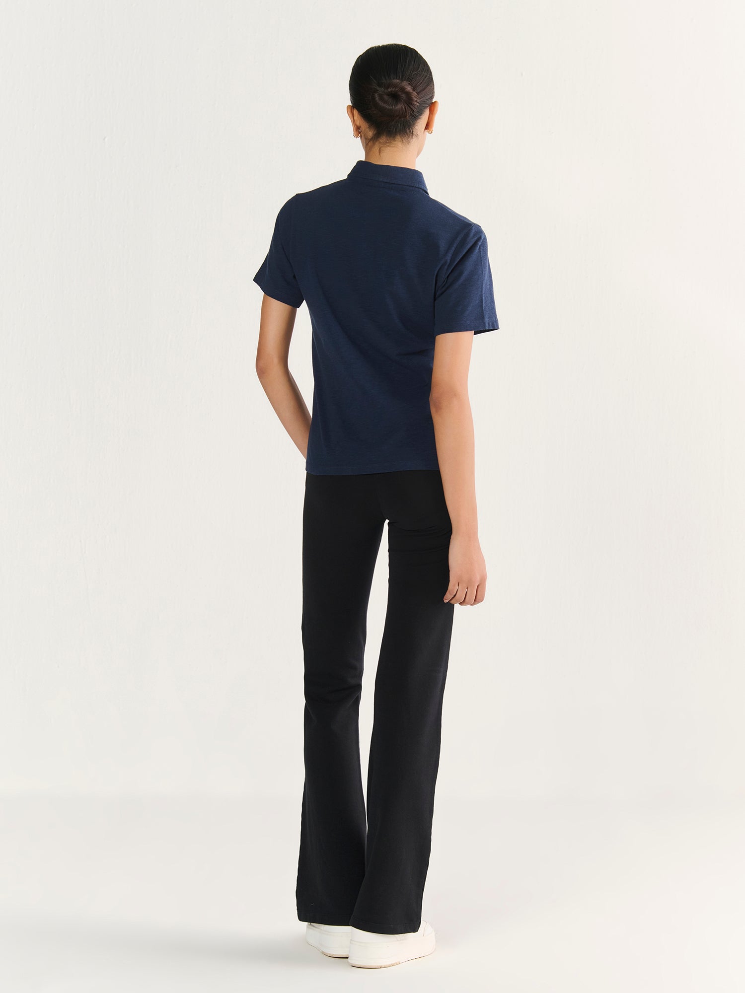 Textured Slub Short Sleeve Polo