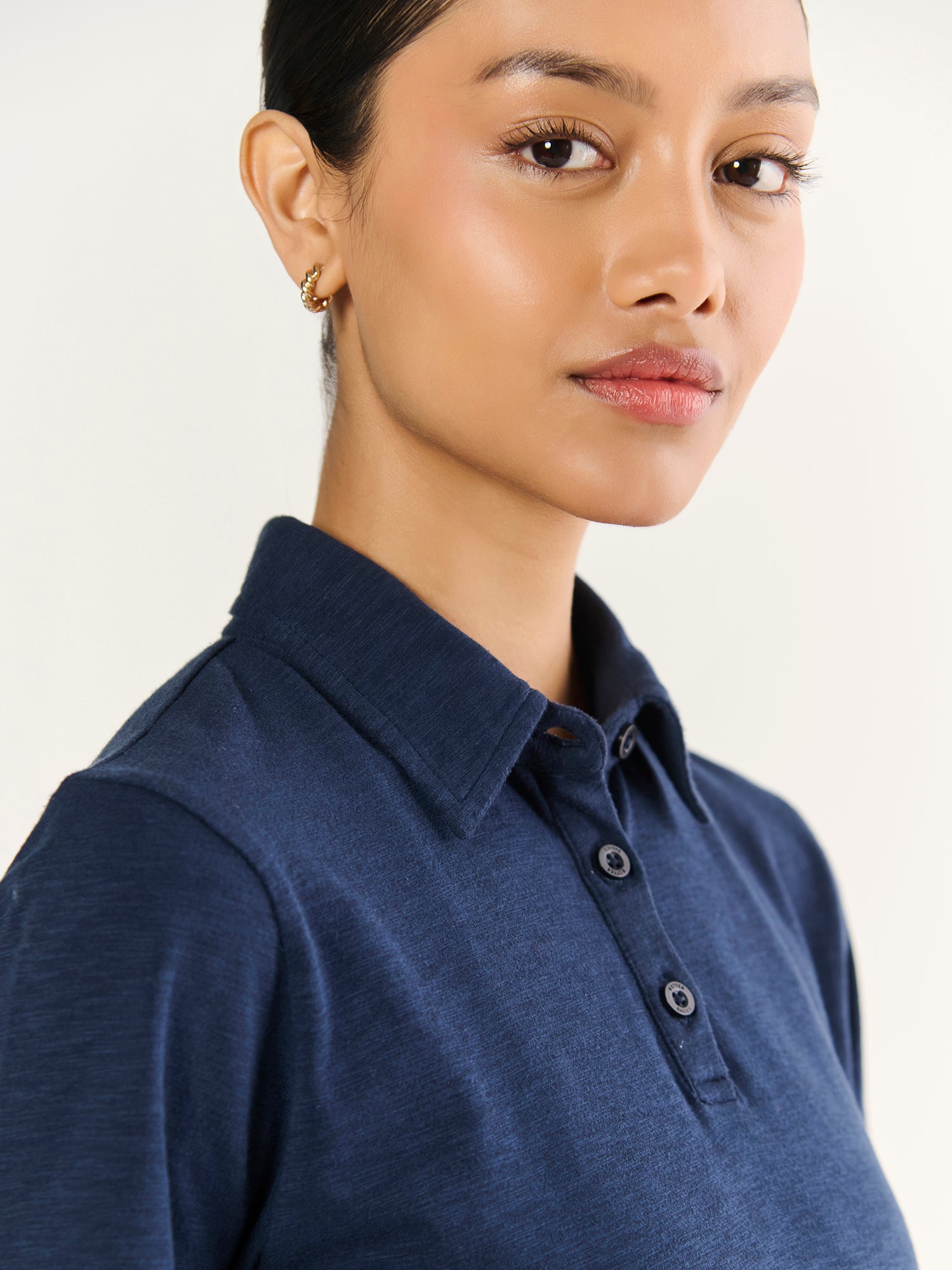 Textured Slub Short Sleeve Polo