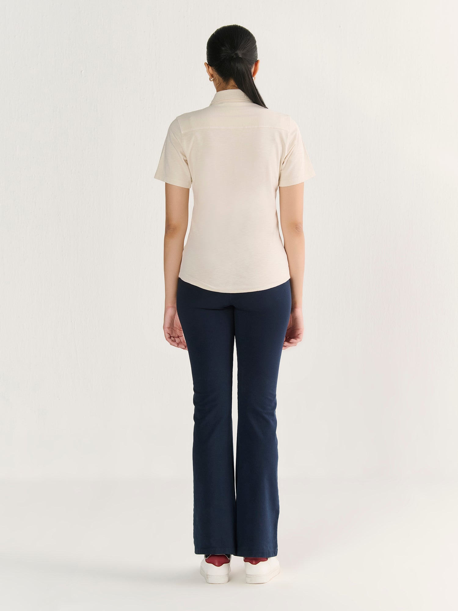 Textured Slub Short Sleeve Button Down