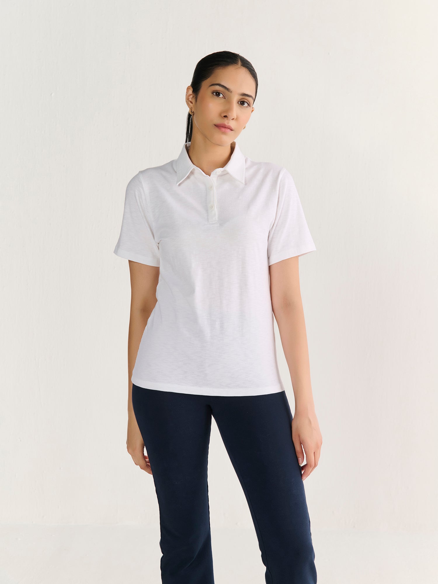 Textured Slub Short Sleeve Polo