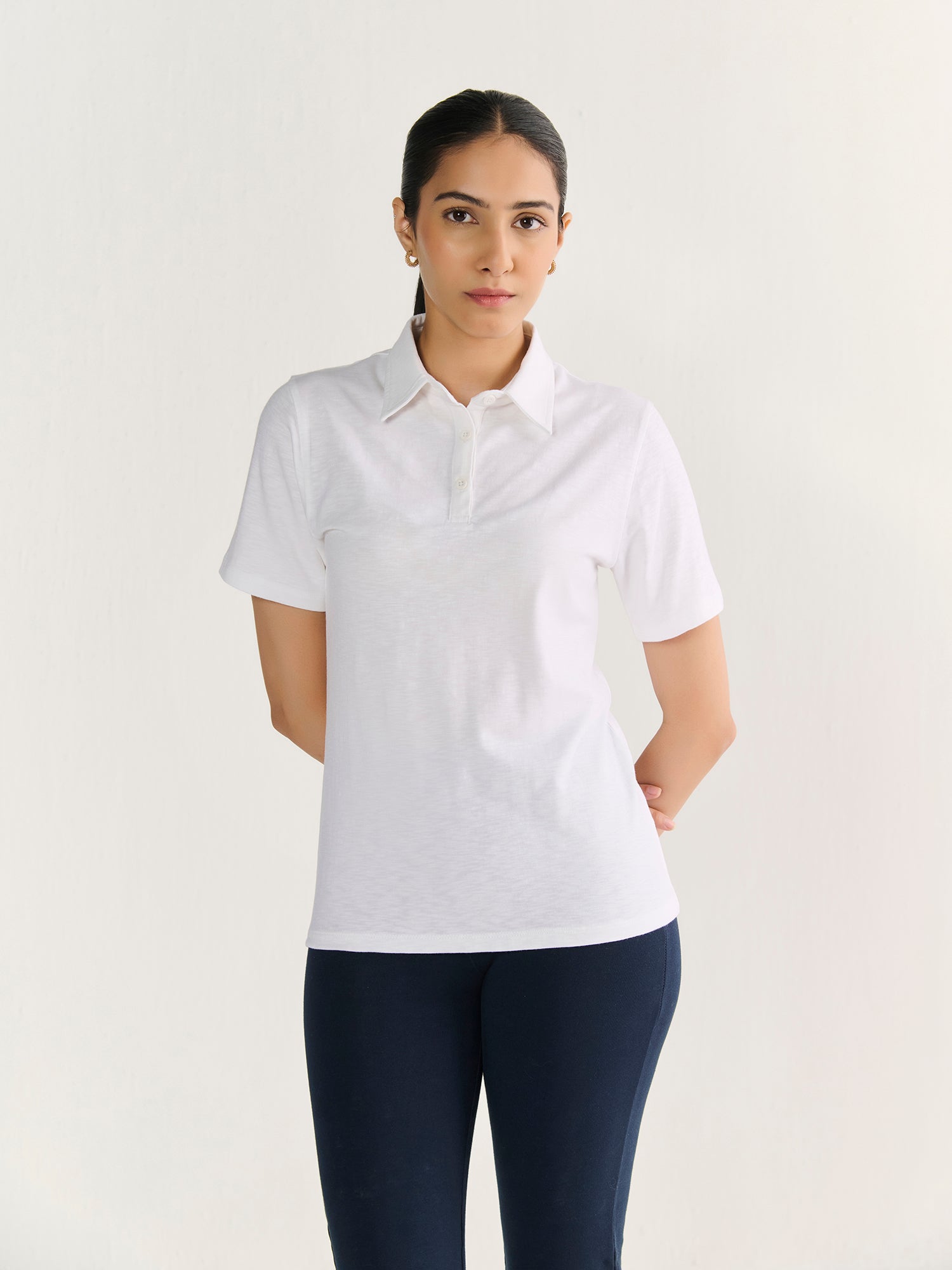 Textured Slub Short Sleeve Polo
