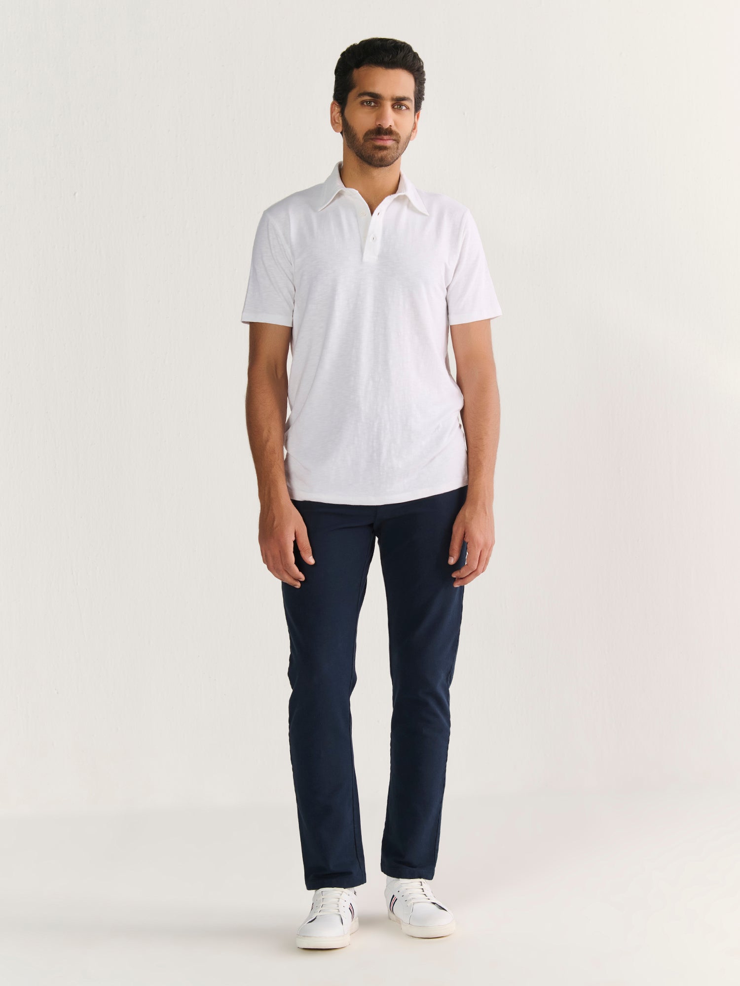 Textured Slub Short Sleeve Polo
