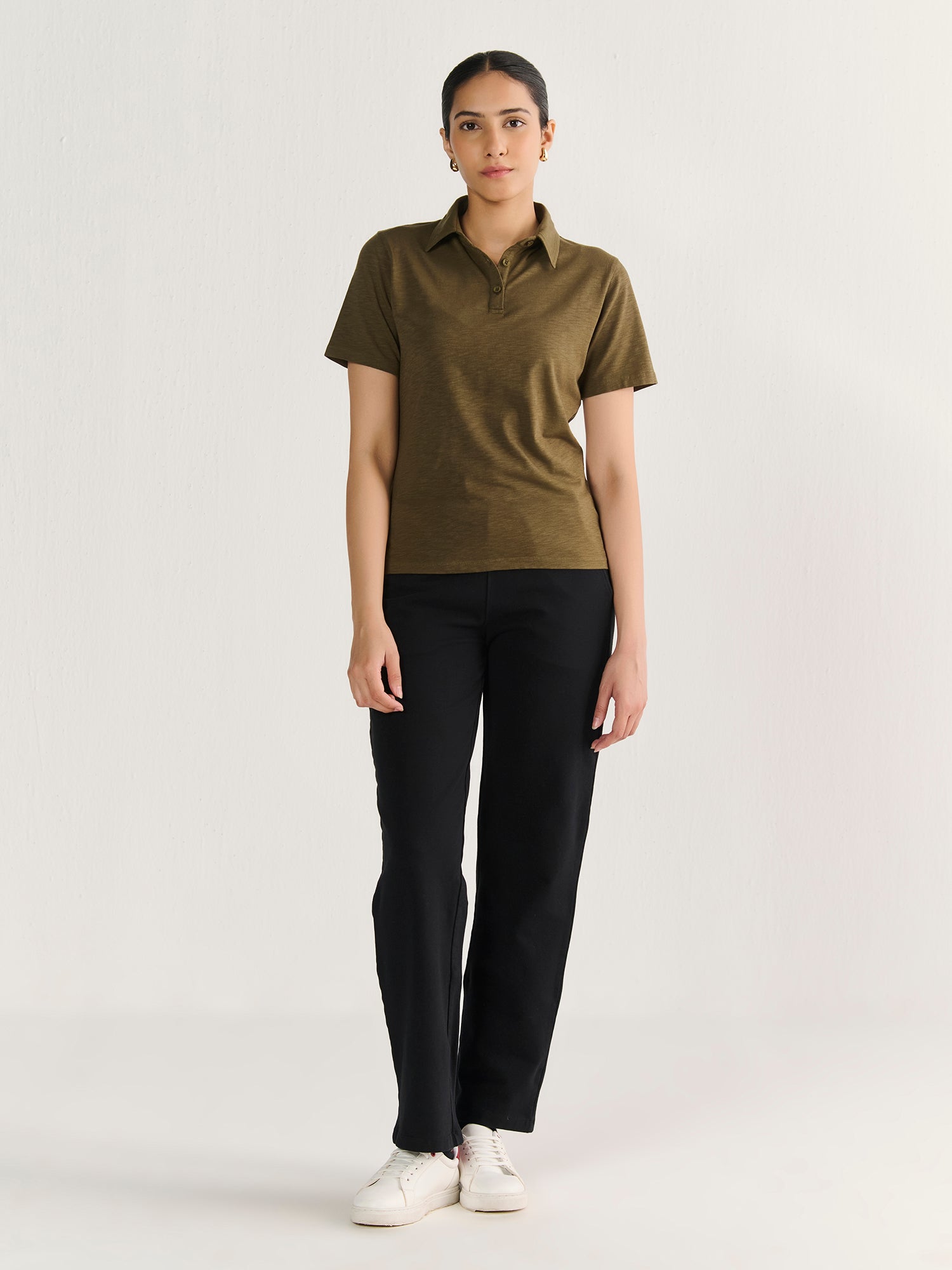 Textured Slub Short Sleeve Polo
