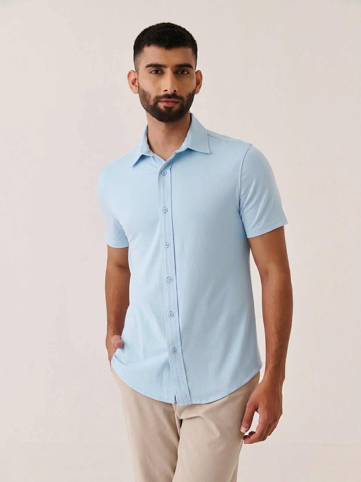 Short Sleeve Button Down - Slim Fit Stretch