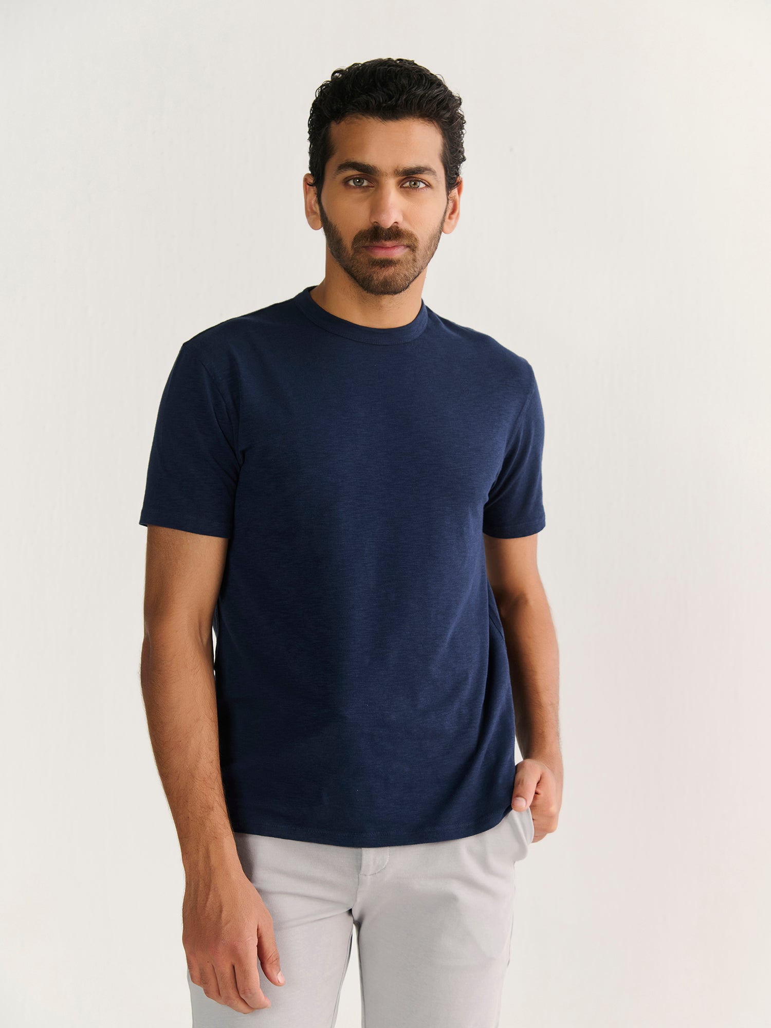 Textured Slub Short Sleeve Tee