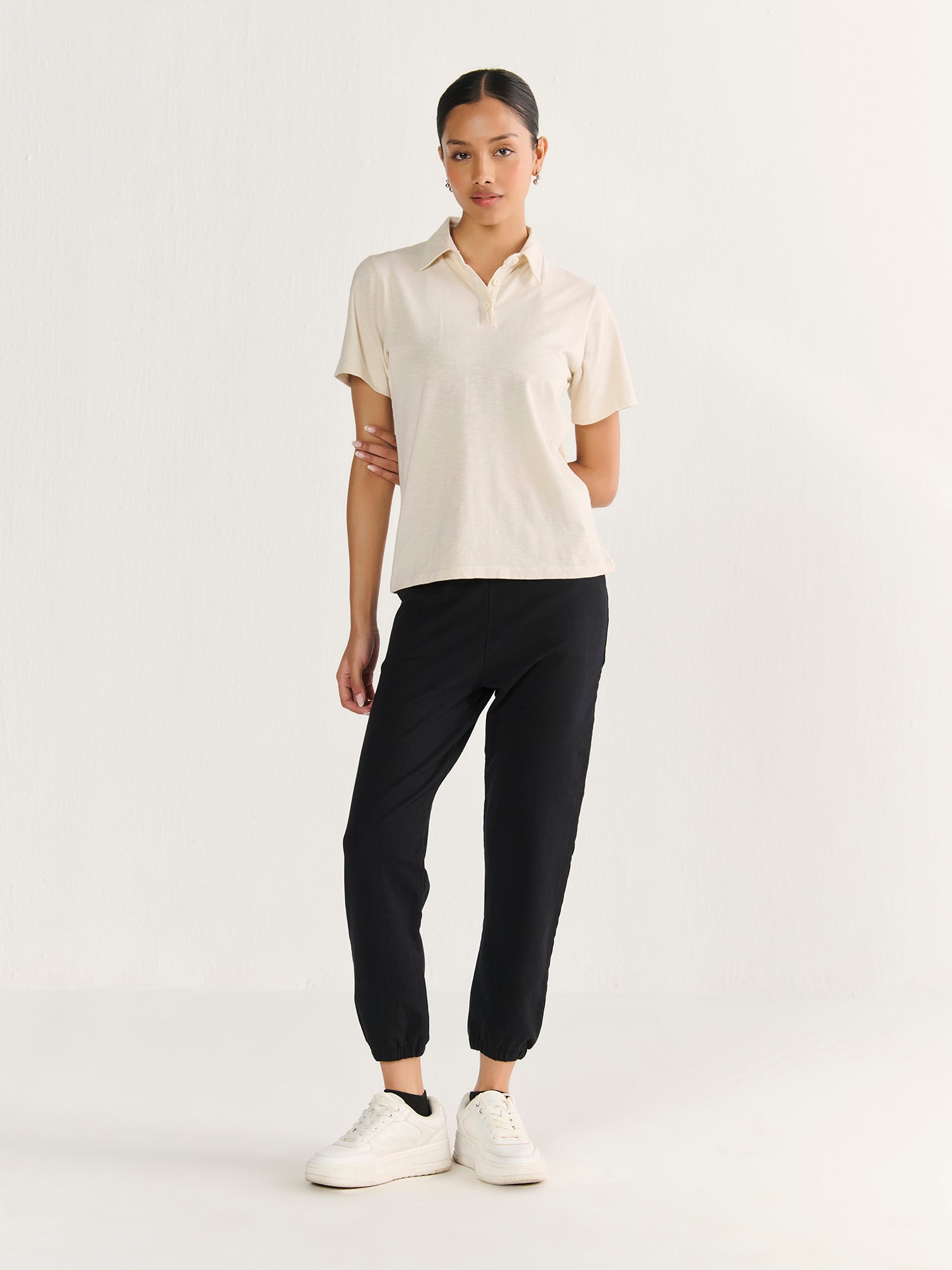 Textured Slub Short Sleeve Polo