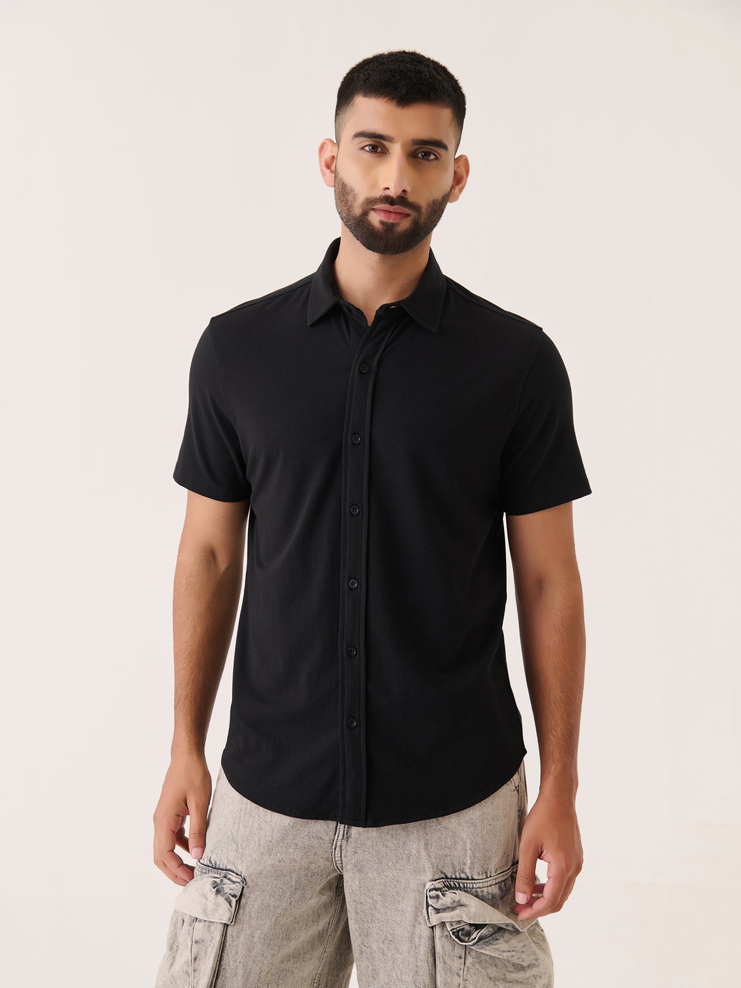 Short Sleeve Button Down - Slim Fit Stretch