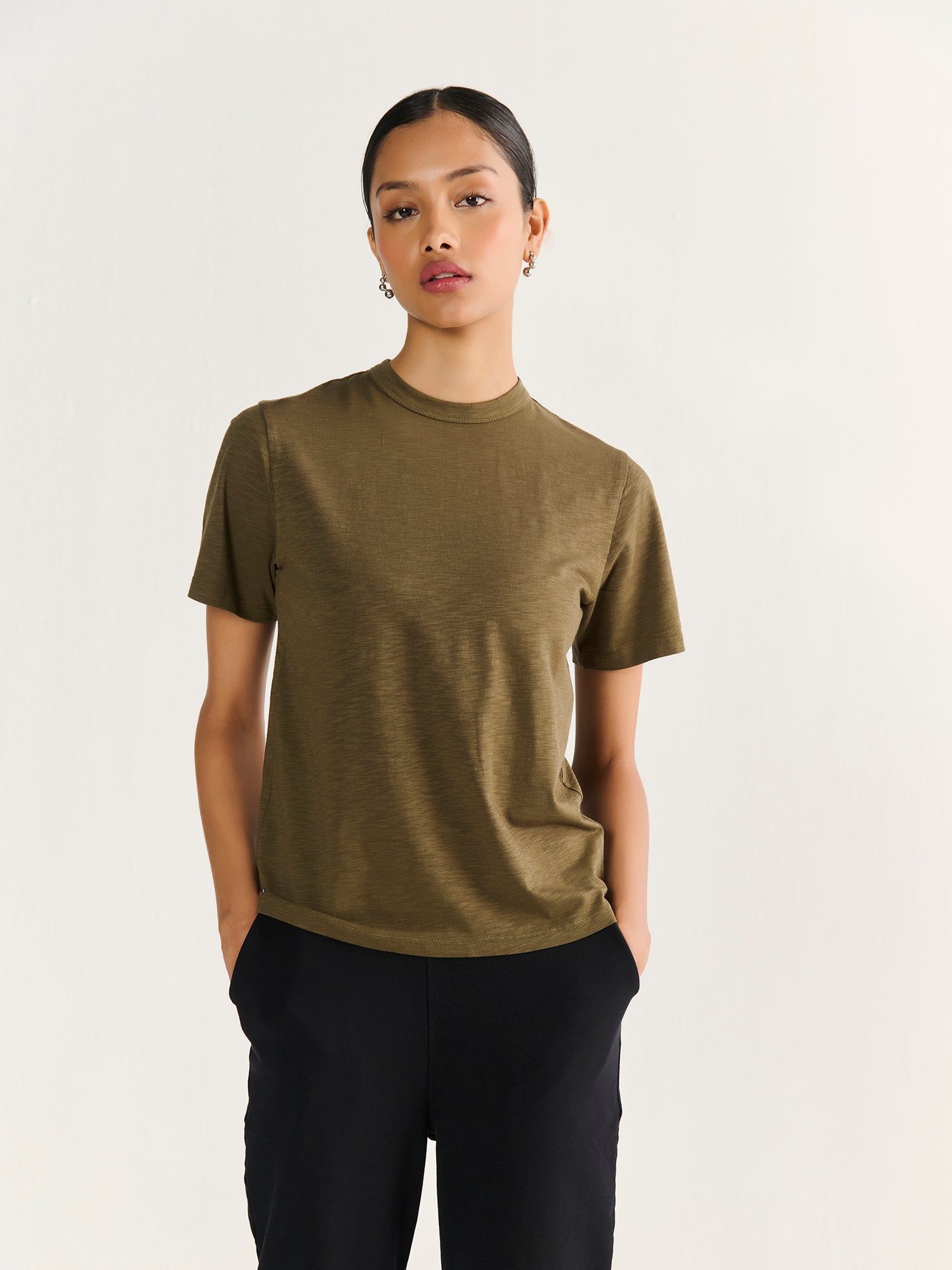 Textured Slub Short Sleeve Tee