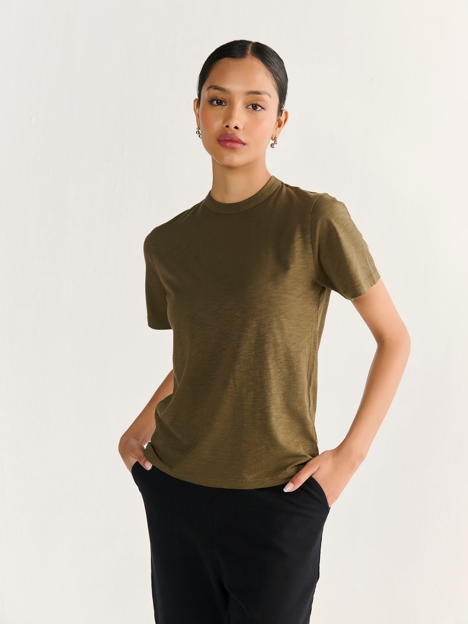 Textured Slub Short Sleeve Tee