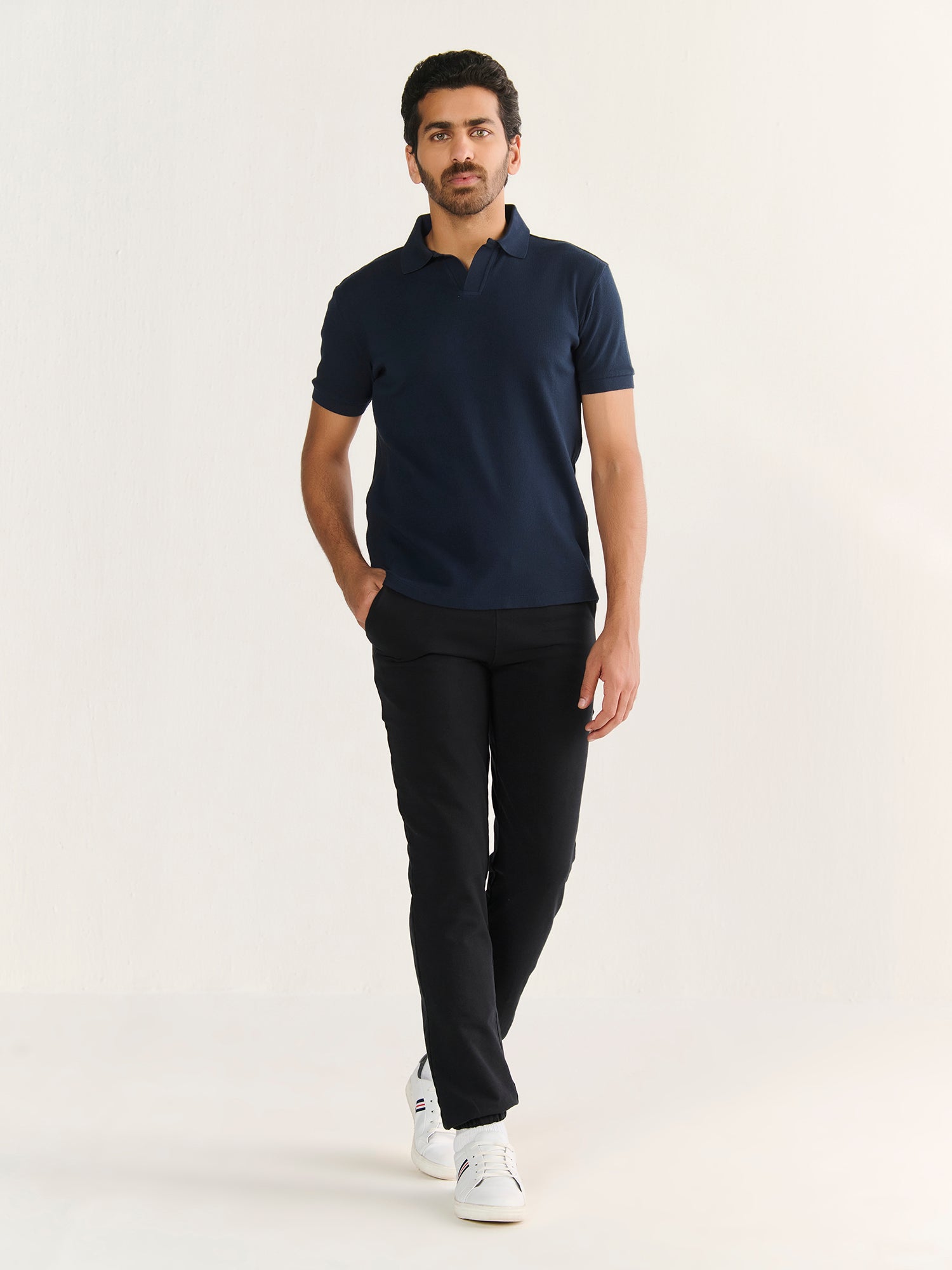 Rib Knit Polo