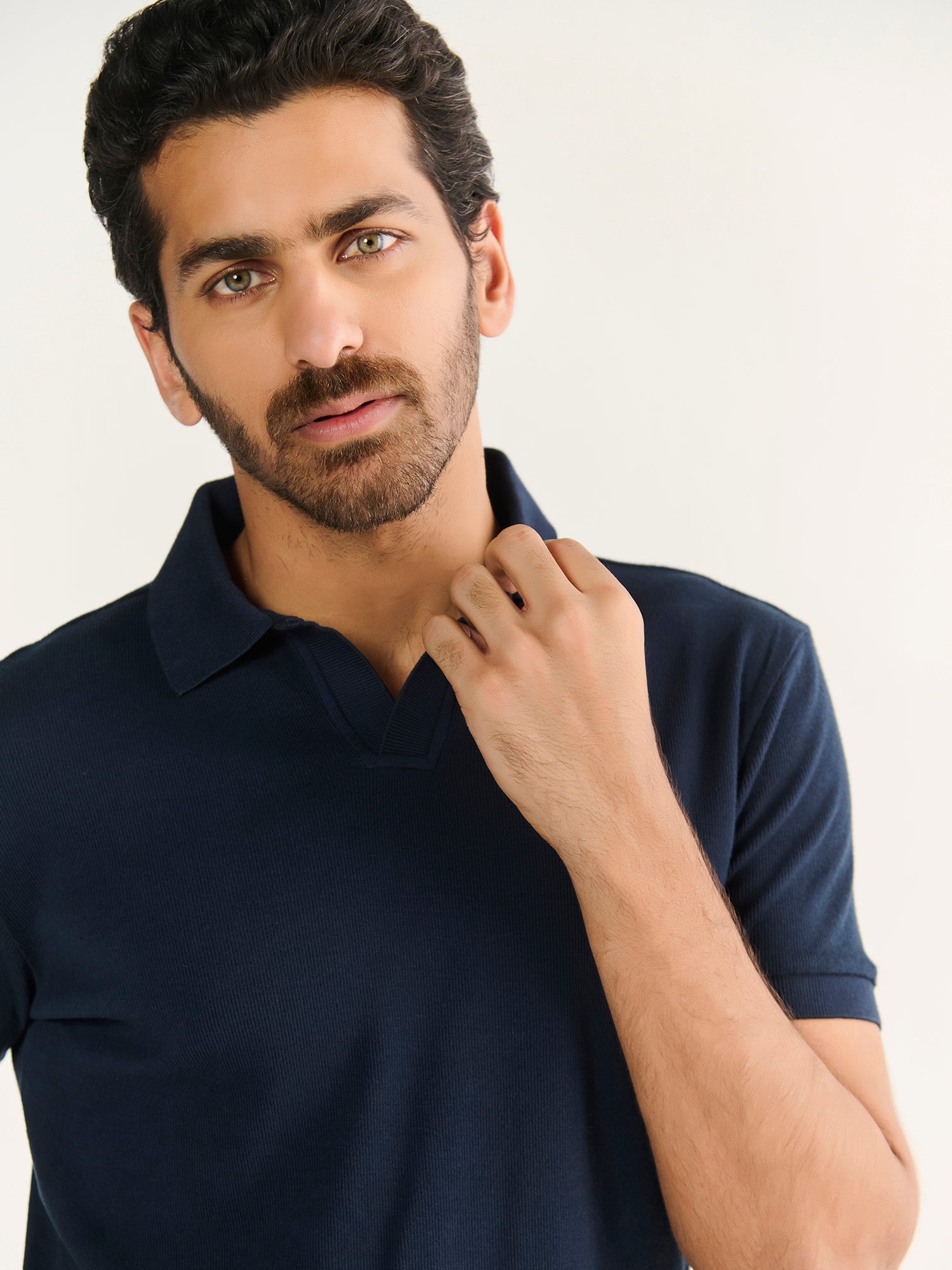 Rib Knit Polo