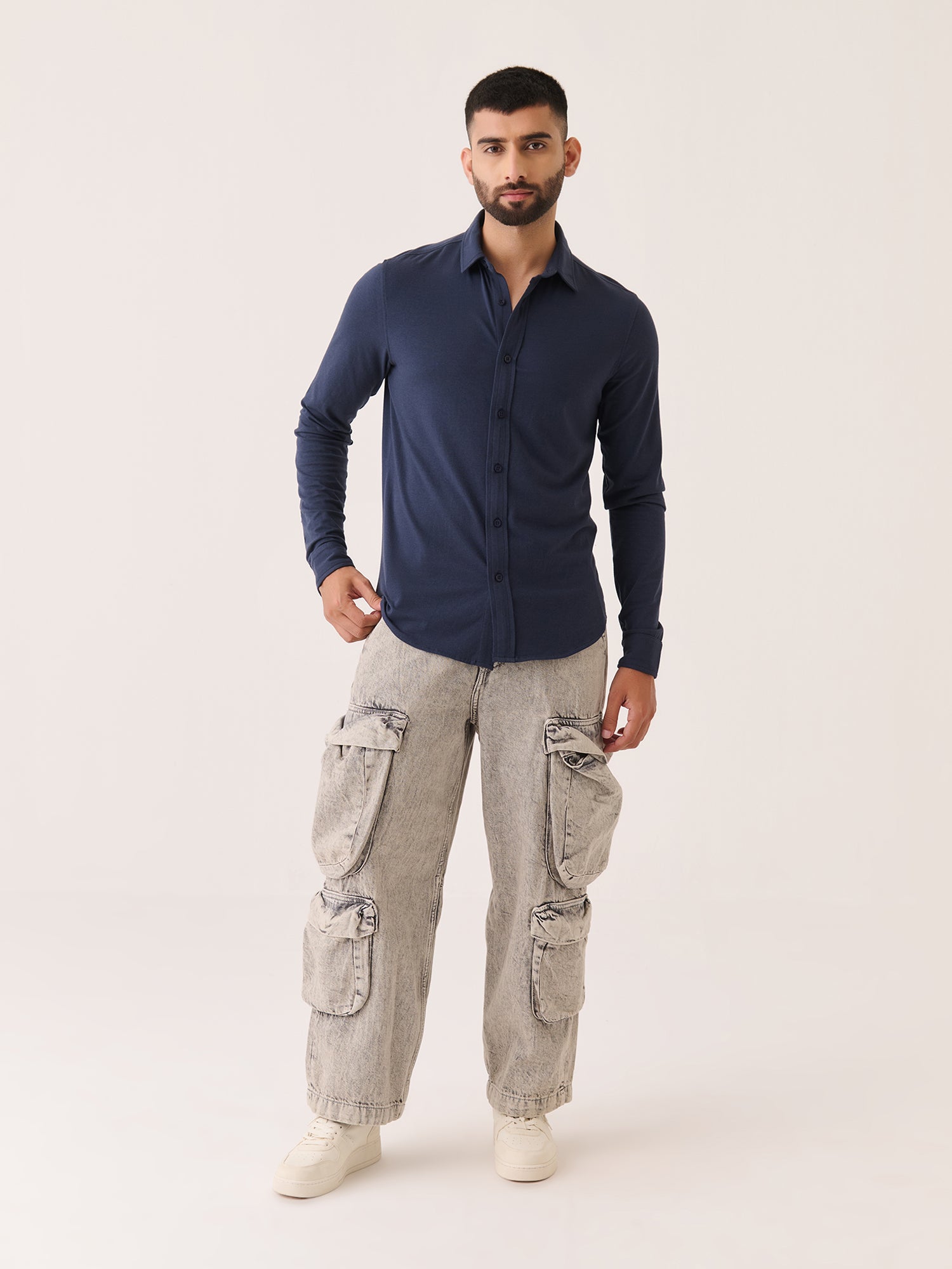 Long Sleeve Button Down - Slim Fit Stretch