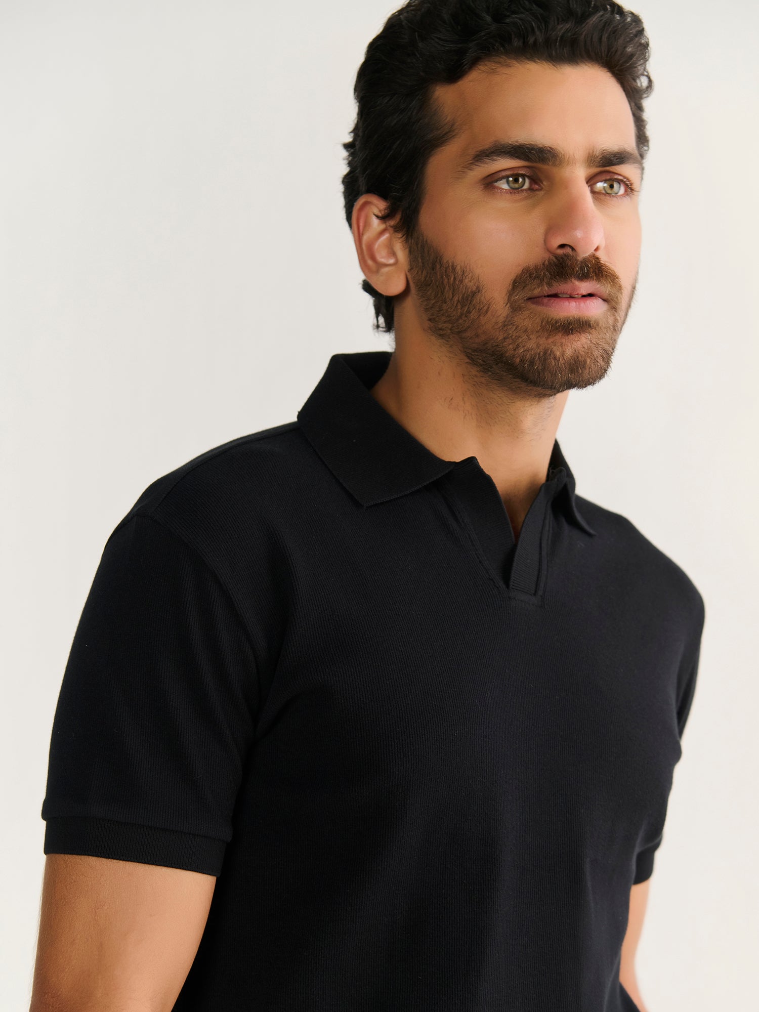 Rib Knit Polo