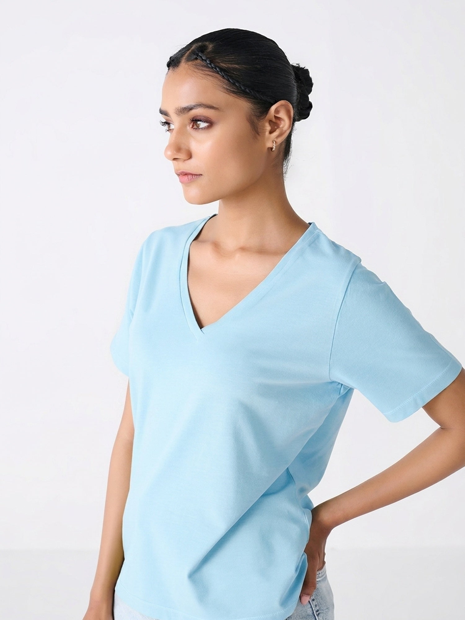 V Neck Short Sleeve