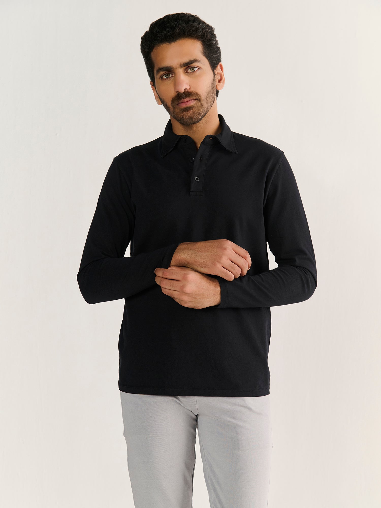 Heavy Long Sleeve Polo