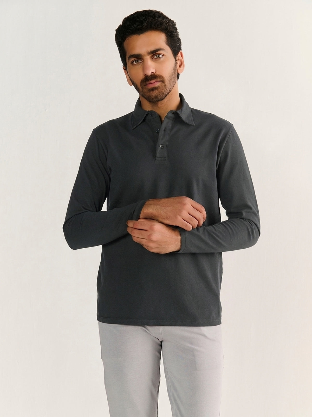 Heavy Long Sleeve Polo