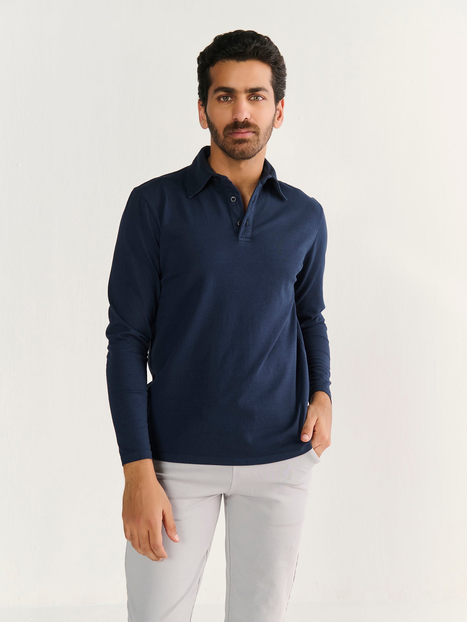 Heavy Long Sleeve Polo