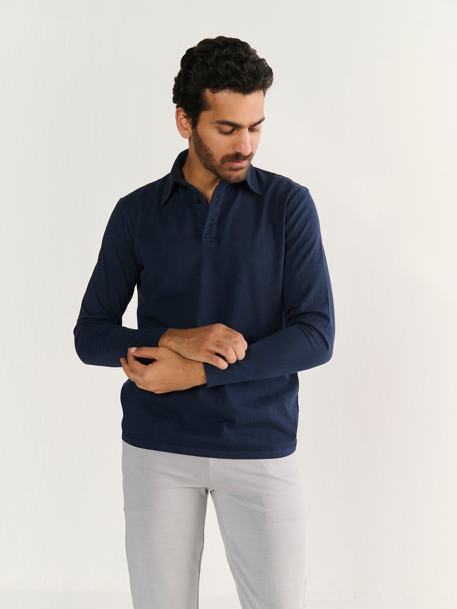 Heavy Long Sleeve Polo