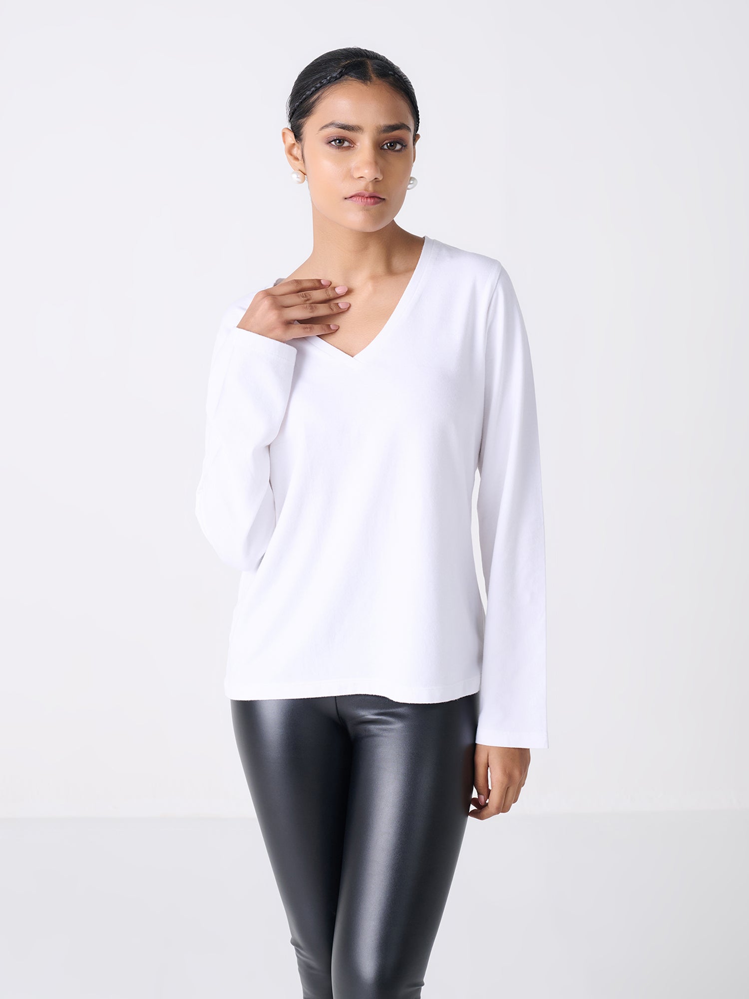 V Neck Long Sleeve