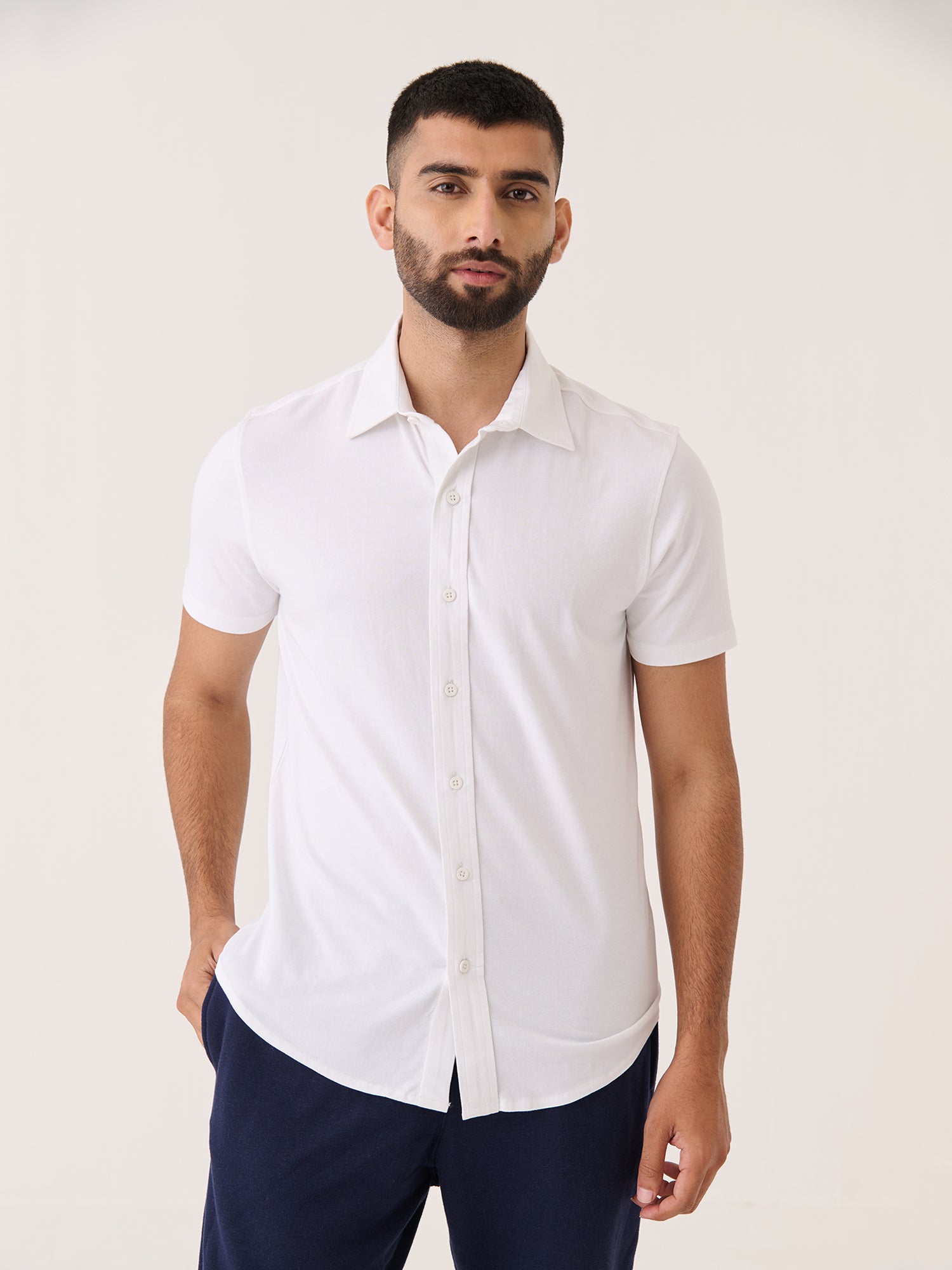 Short Sleeve Button Down - Slim Fit Stretch