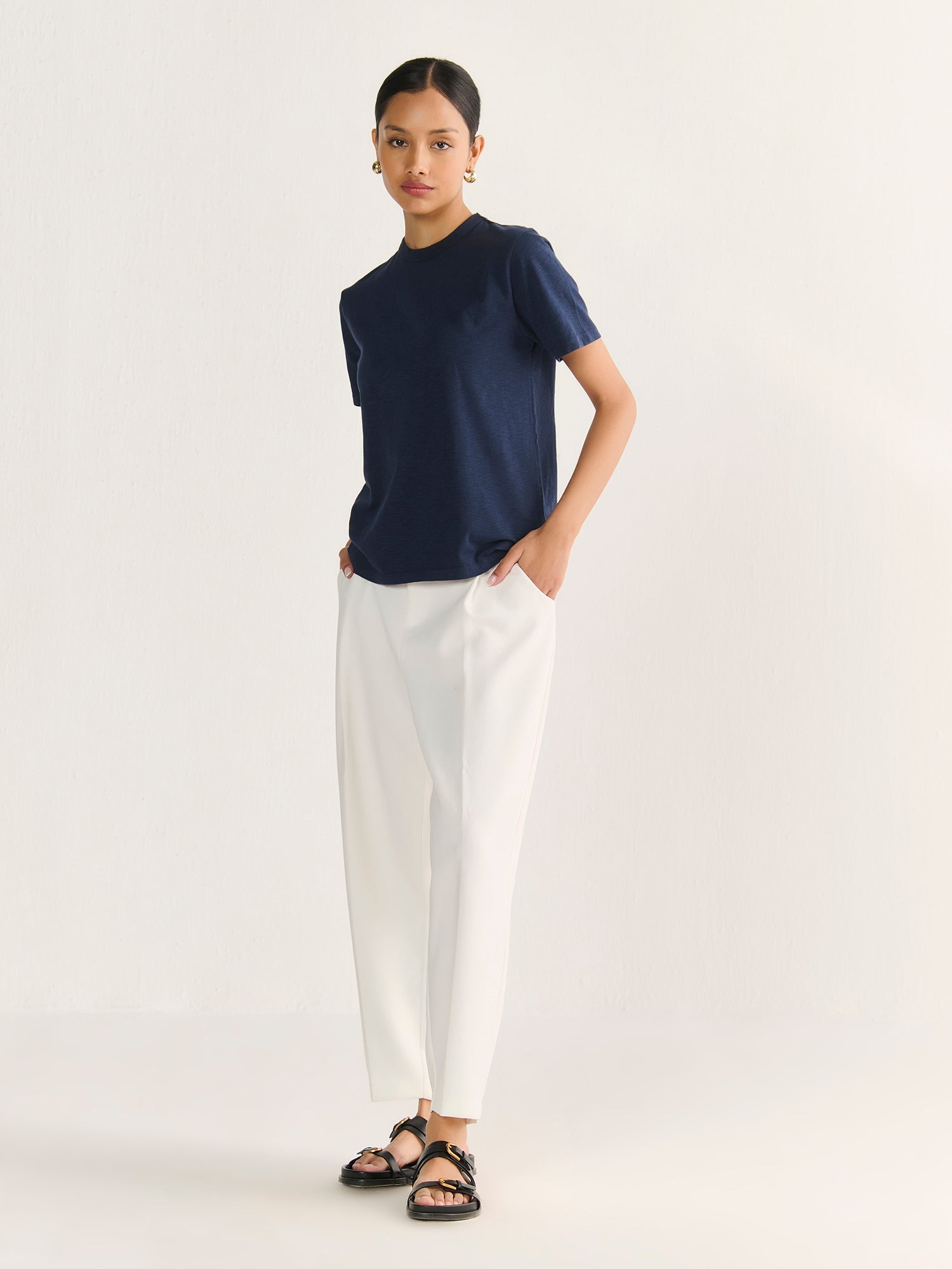 Textured Slub Short Sleeve Tee