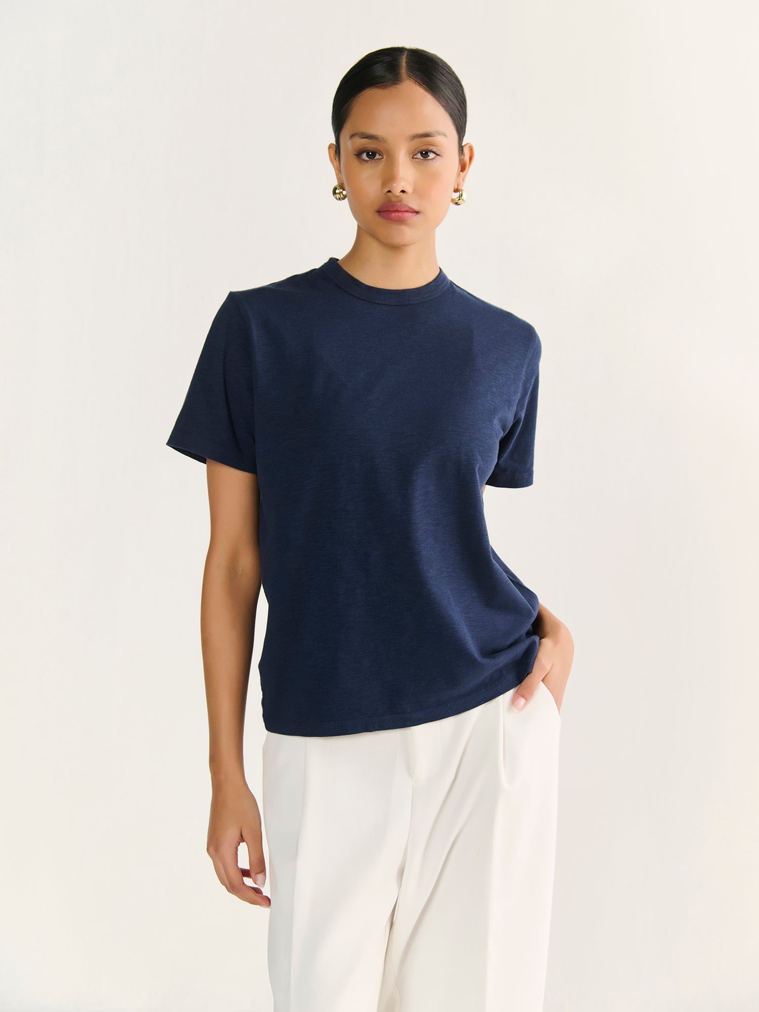 Textured Slub Short Sleeve Tee