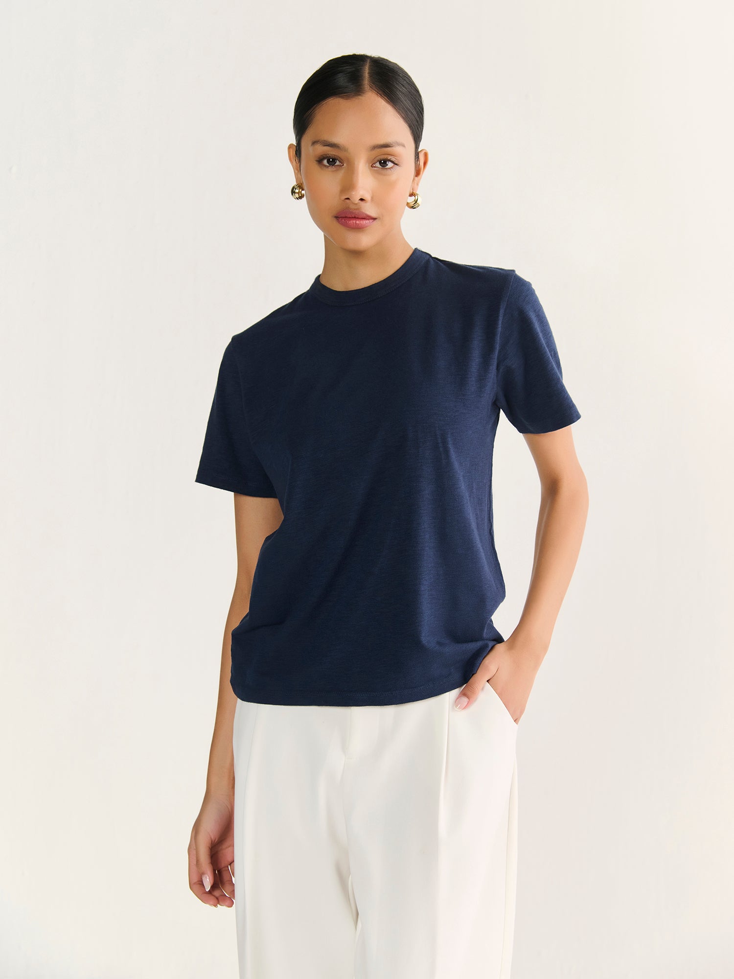 Textured Slub Short Sleeve Tee