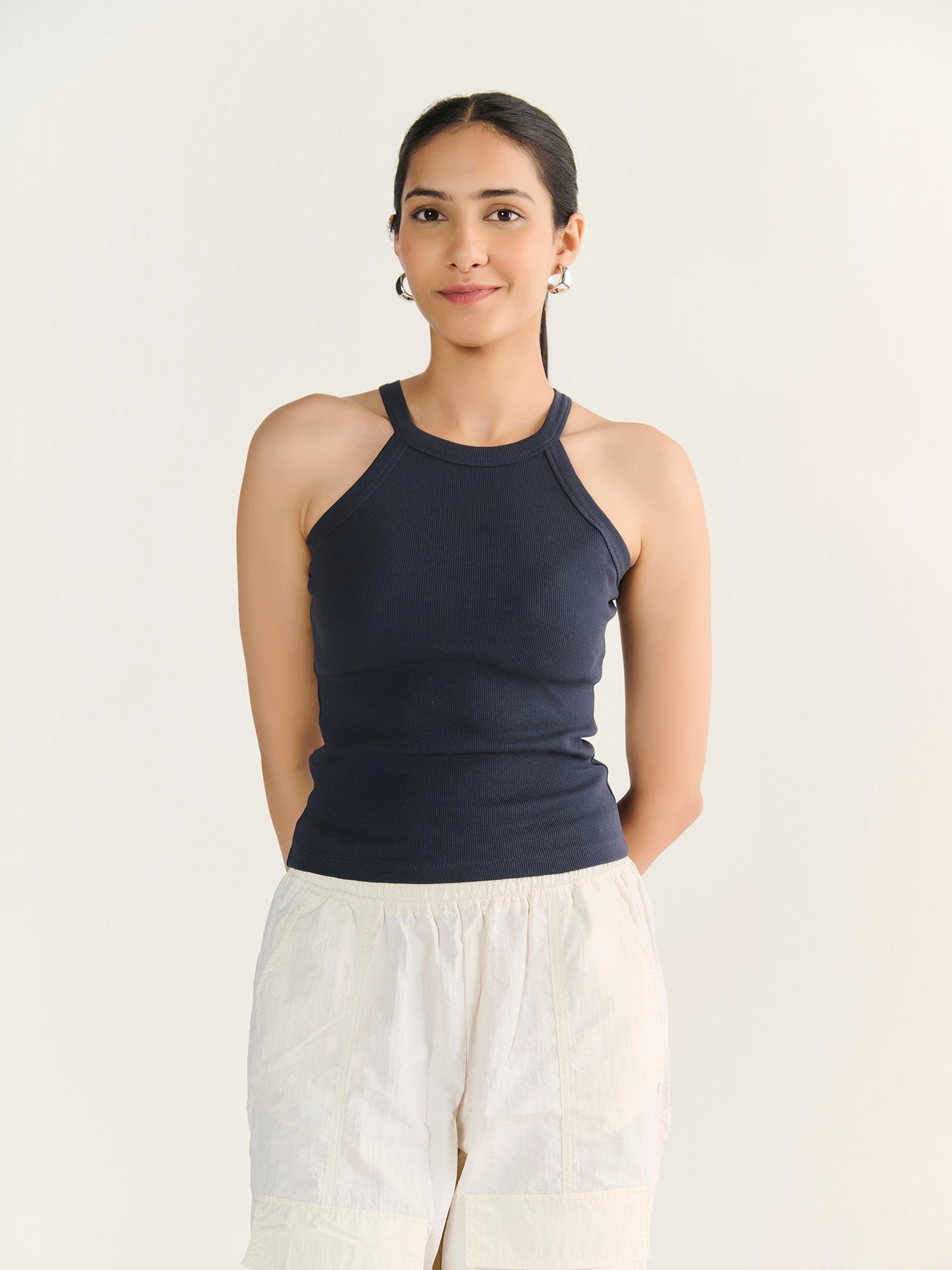 Rib Halter Neck Tank