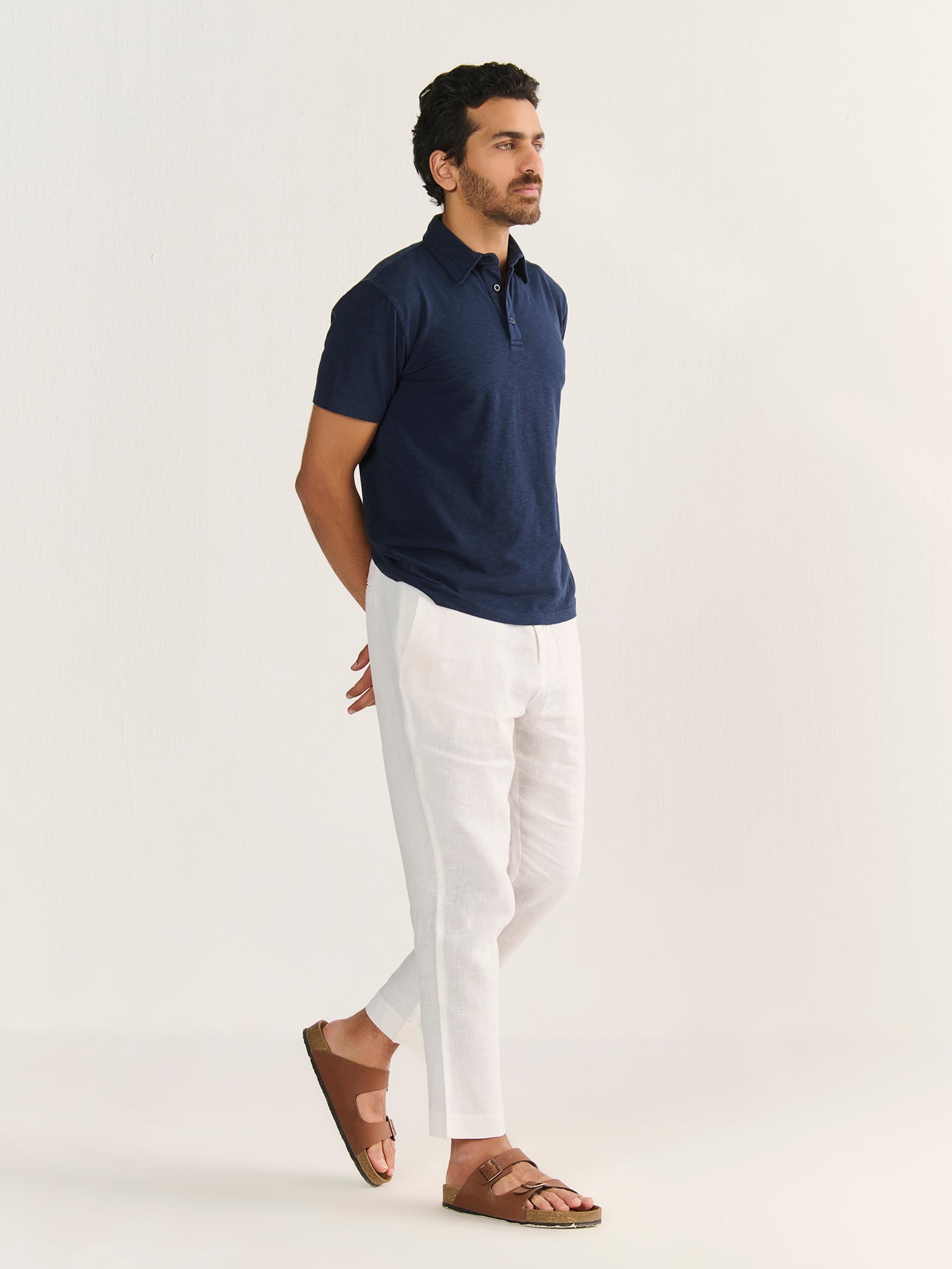 Textured Slub Short Sleeve Polo