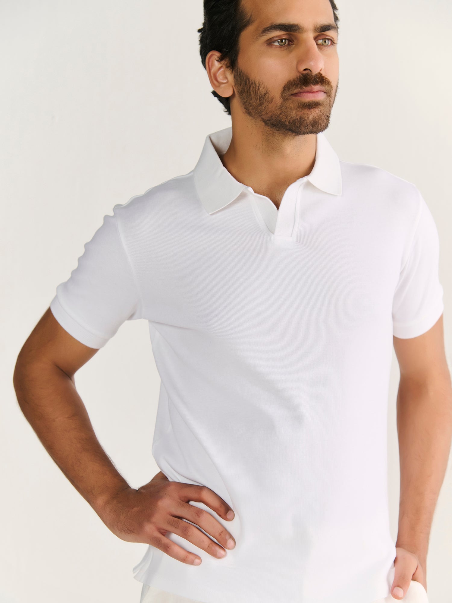 Rib Knit Polo