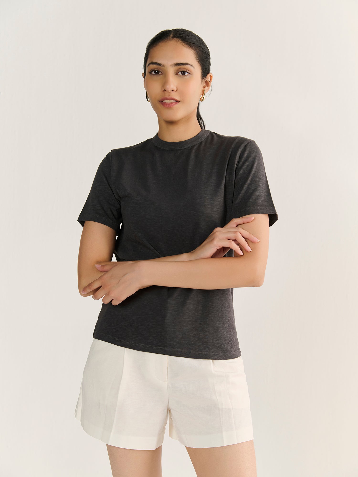 Textured Slub Short Sleeve Tee