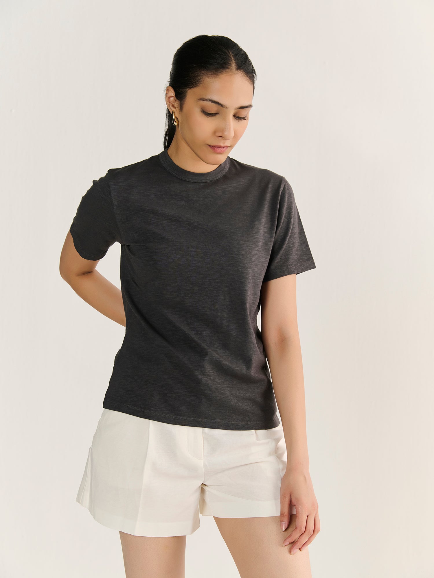 Textured Slub Short Sleeve Tee